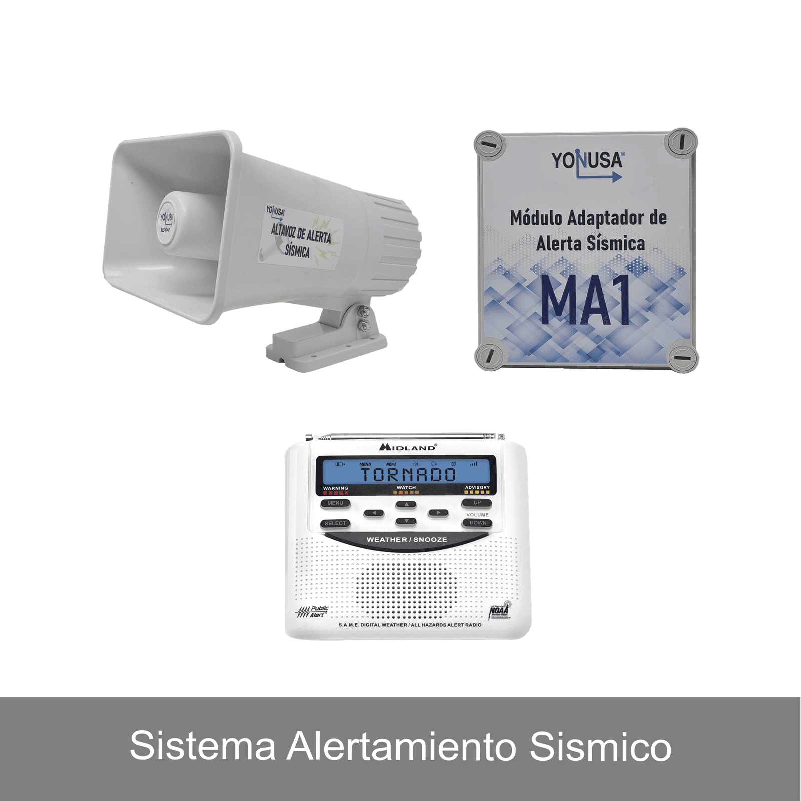 KIT de Alertamiento SISMICO con Audio Oficial SASMEX YKIT-SISMICO - YONUSA