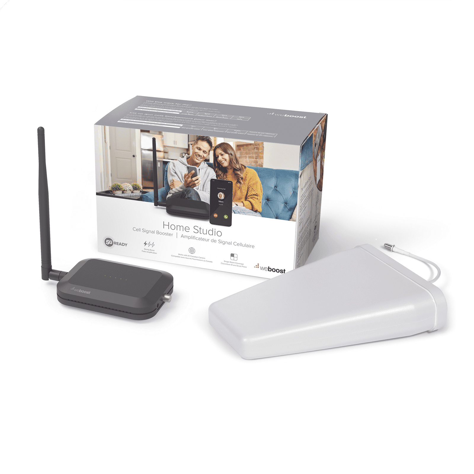 KIT de Amplificador de Señal Celular Home Studio/ Datos 2G, 3G, 4G / Llamadas / Mejora la señal para cubrir 60 m² como una habitación, casa pequeña o departamento. 530-166 - WILSONPRO / WEBOOST