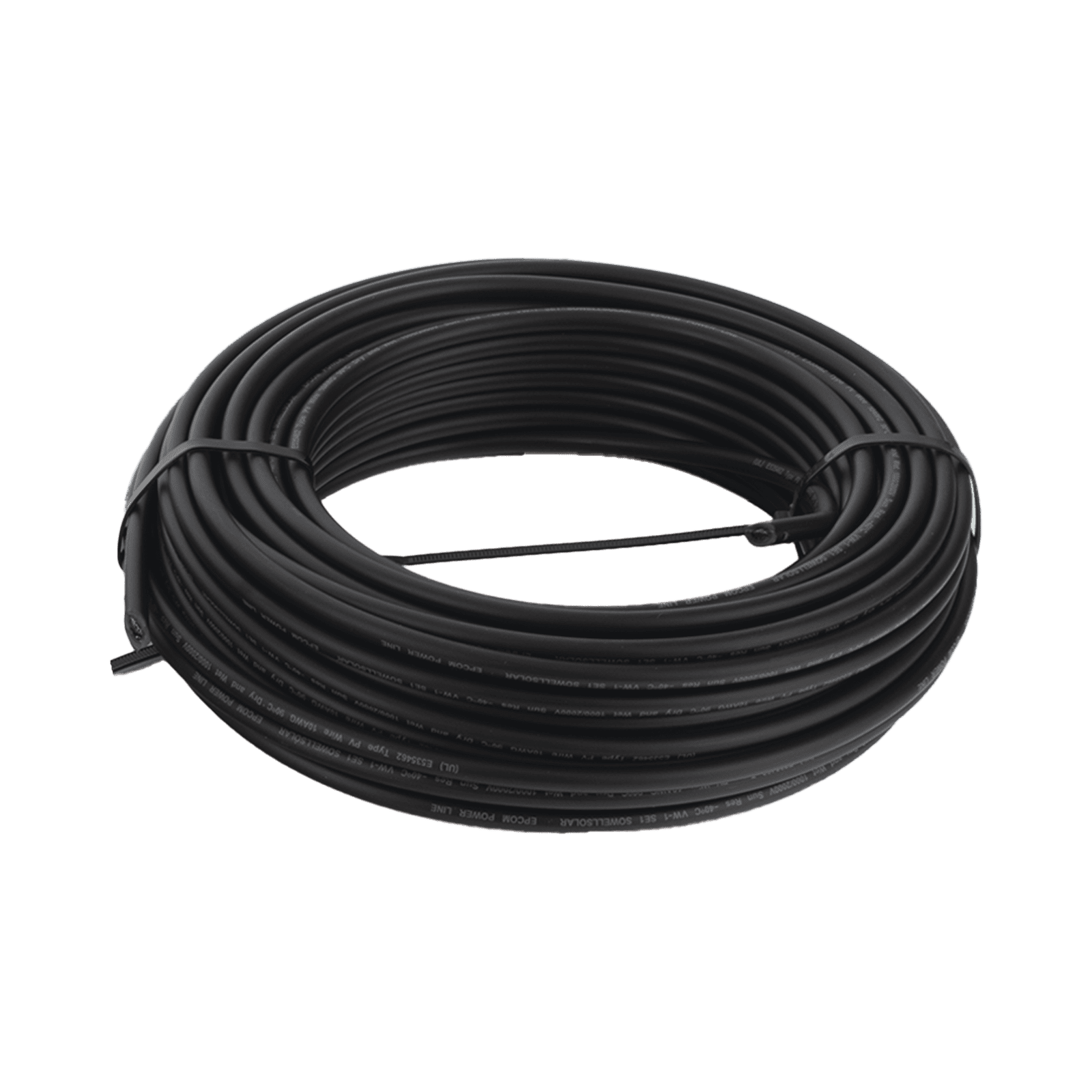 Kit de 2 rollos de 25 metros de cable fotovoltaico de cobre, rojo y negro, calibre 10 AWG (6mm²), Tipo PV, 1000/2000 V y 120°C. KIT2CBLPV10RB/25 - EPCOM POWERLINE