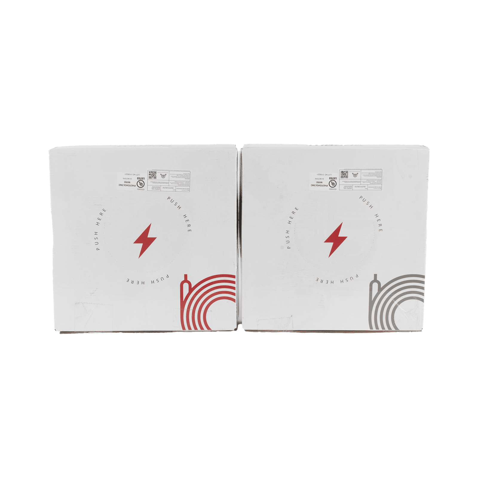 Kit de 2 rollos de 50 metros de cable fotovoltaico de cobre, rojo y negro, calibre 10 AWG (6mm²), Tipo PV,  1000/2000 V y 120°C. KIT2CBLPV10RB/50 - EPCOM POWERLINE