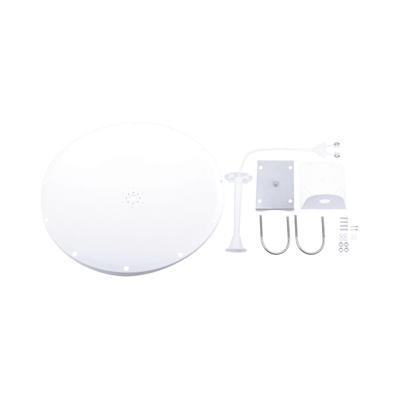 Kit de Antena y radomo, ganancia de  28 dBi, rango de frecuencia extendida (4.9 a 6.5 GHz), conectores SMA-macho inverso, incluye jumper, distancia de hasta 15 km KIT-TXP-28SMA-RD2 - TXPRO