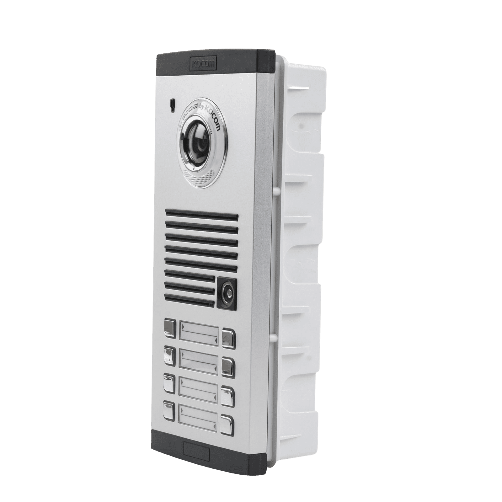Frente de calle para 8 Apartamentos, compatible con monitores de 4 hilos, expandible a 20 o 32 deptos. KVL-C308I - KOCOM
