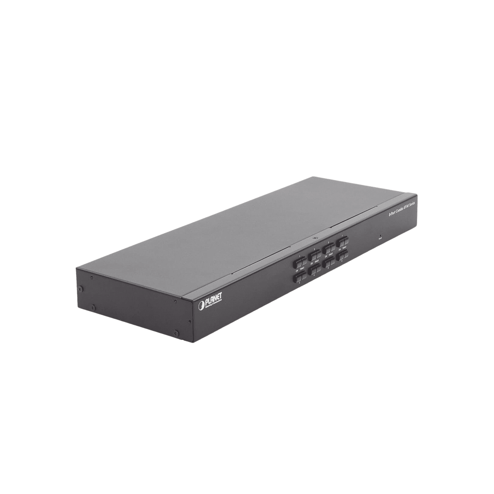 Switch Para Monitor KVM de 8 Puertos VGA, Permite el Acceso y Controla Hasta 8 Computadoras Desde Una Sola Consola (Teclado, Ratón y Monitor). KVM-210-08 - PLANET