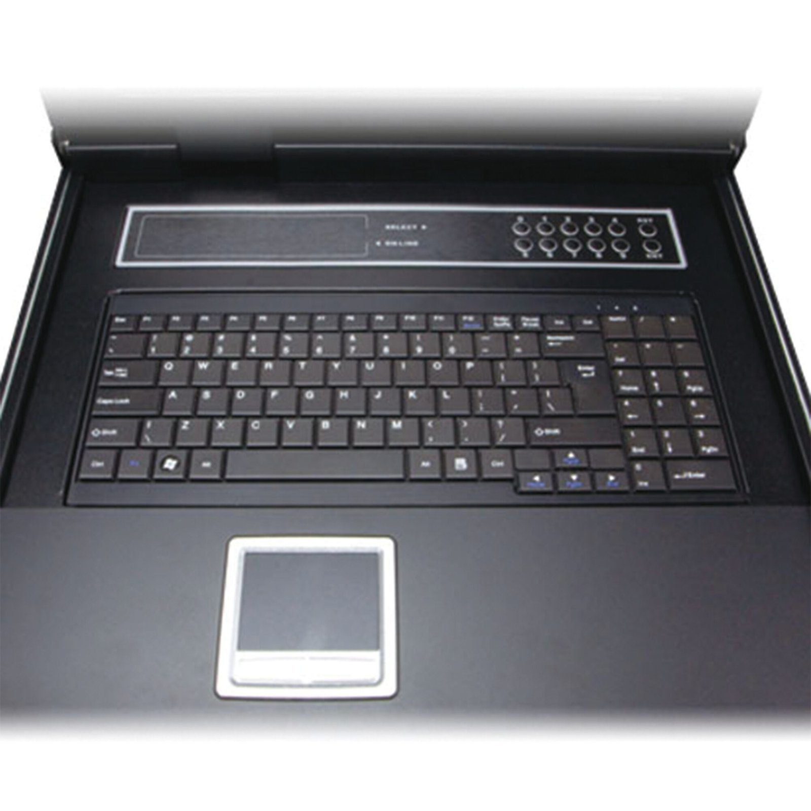 Switch KVM con Monitor de 17″con Teclado y Trackpad para Rack de 1U de Cuatro Postes, 8 Puertos VGA Para Acceder y Controlar Hasta 8 Computadoras Desde una Sola Consola KVM-210-08M - PLANET