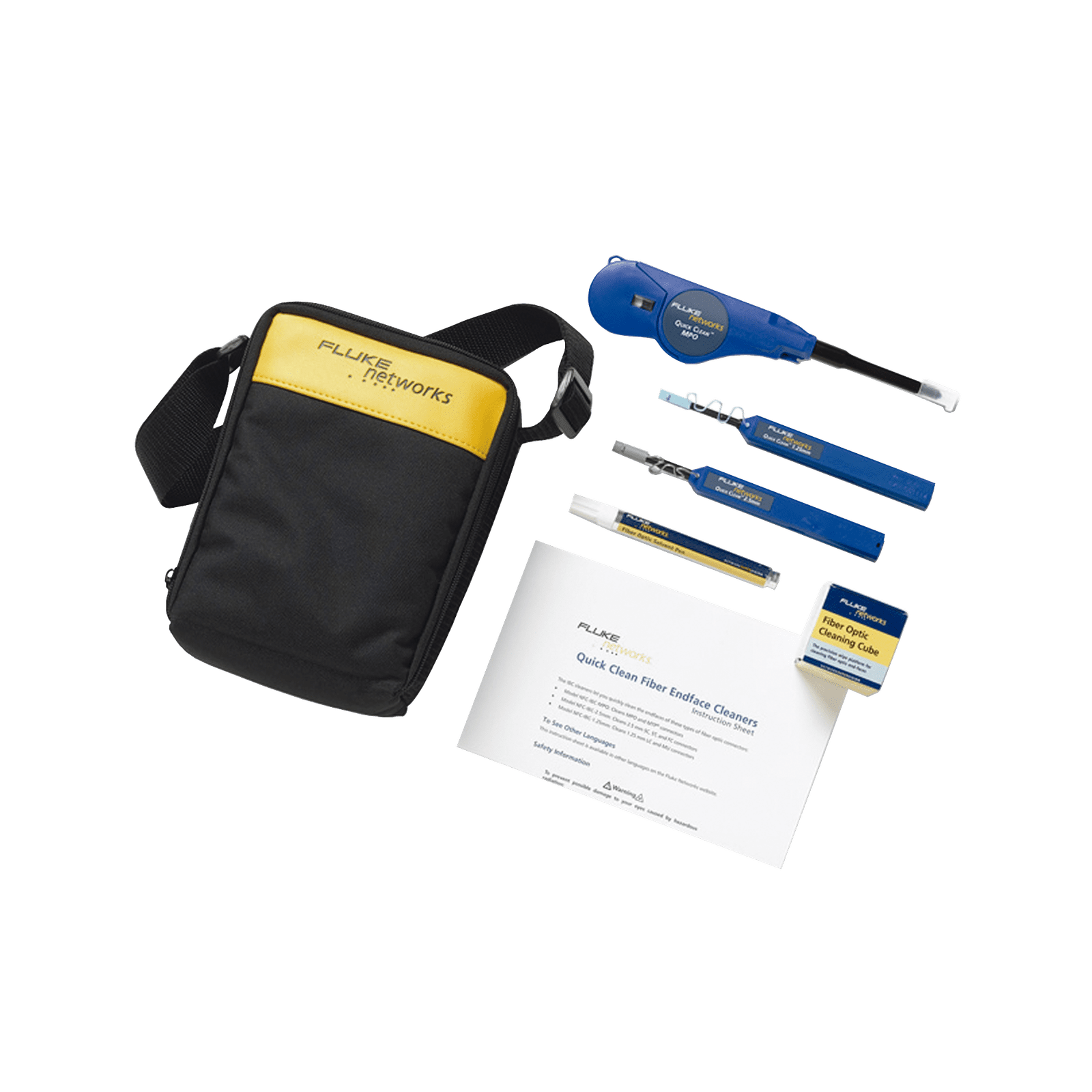 Kit Avanzado de Limpieza de Fibra Óptica, Para 2150 Procesos de Limpieza NFC-KIT-CASE-E - FLUKE NETWORKS