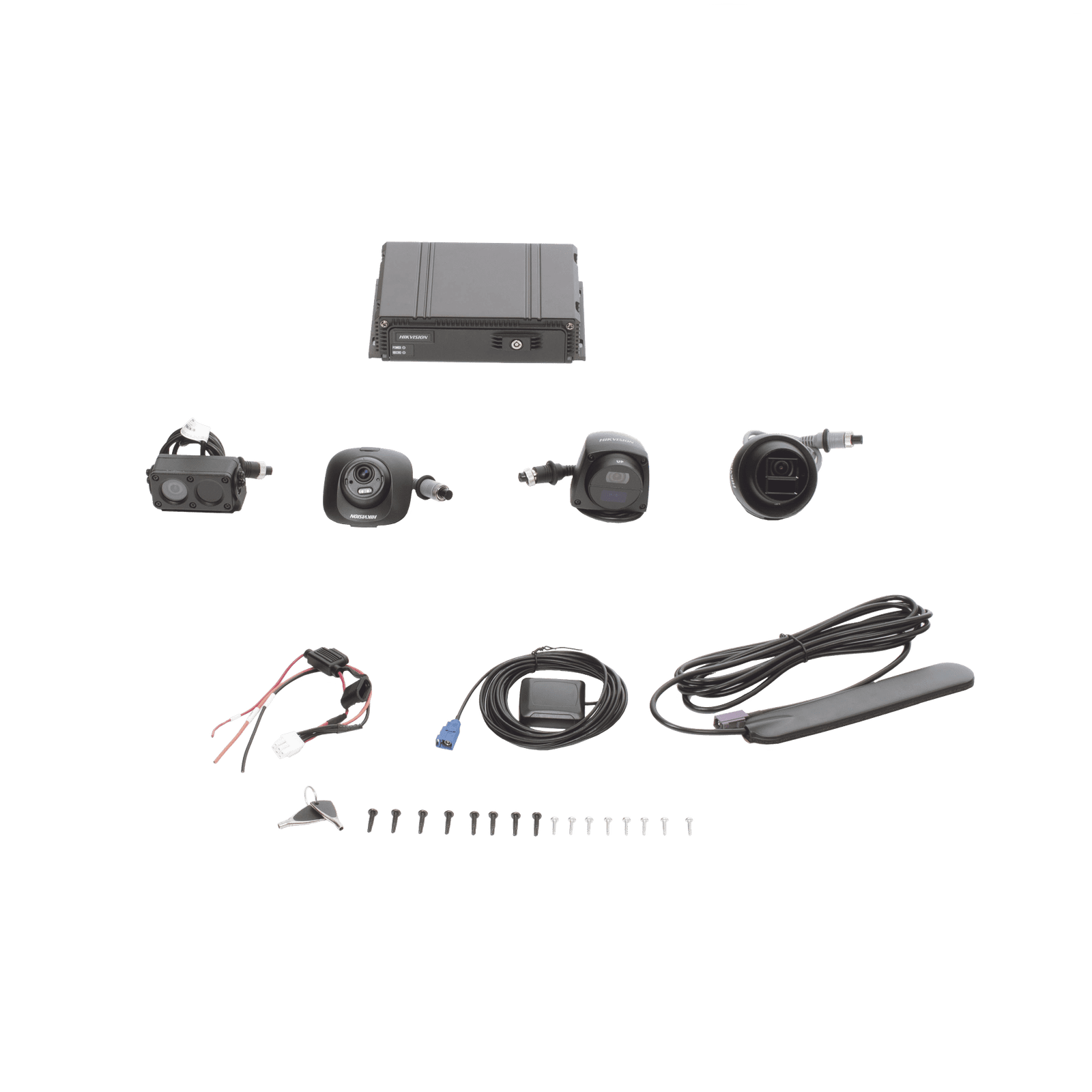 Kit DVR Móvil 1080P / Incluye 4 Cámaras TURBOHD 1080P / Modulo 4G y GPS / Soporta Memoria SD / Visualización por Hik-Connect Teams AE-MD5043-SD/GLF(LITE)(KIT) - HIKVISION