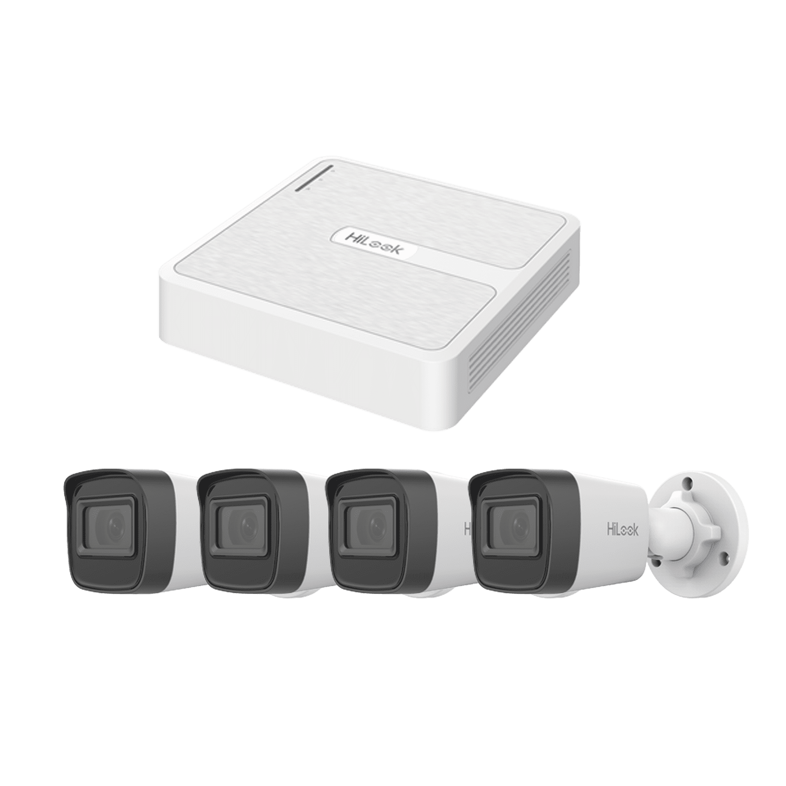 Kit IP 2 Megapixel / NVR de 8 Canales con 8 Puertos PoE  / 4 Cámaras IP Bala para Exterior KIPH4B/2MP - HiLook by HIKVISION
