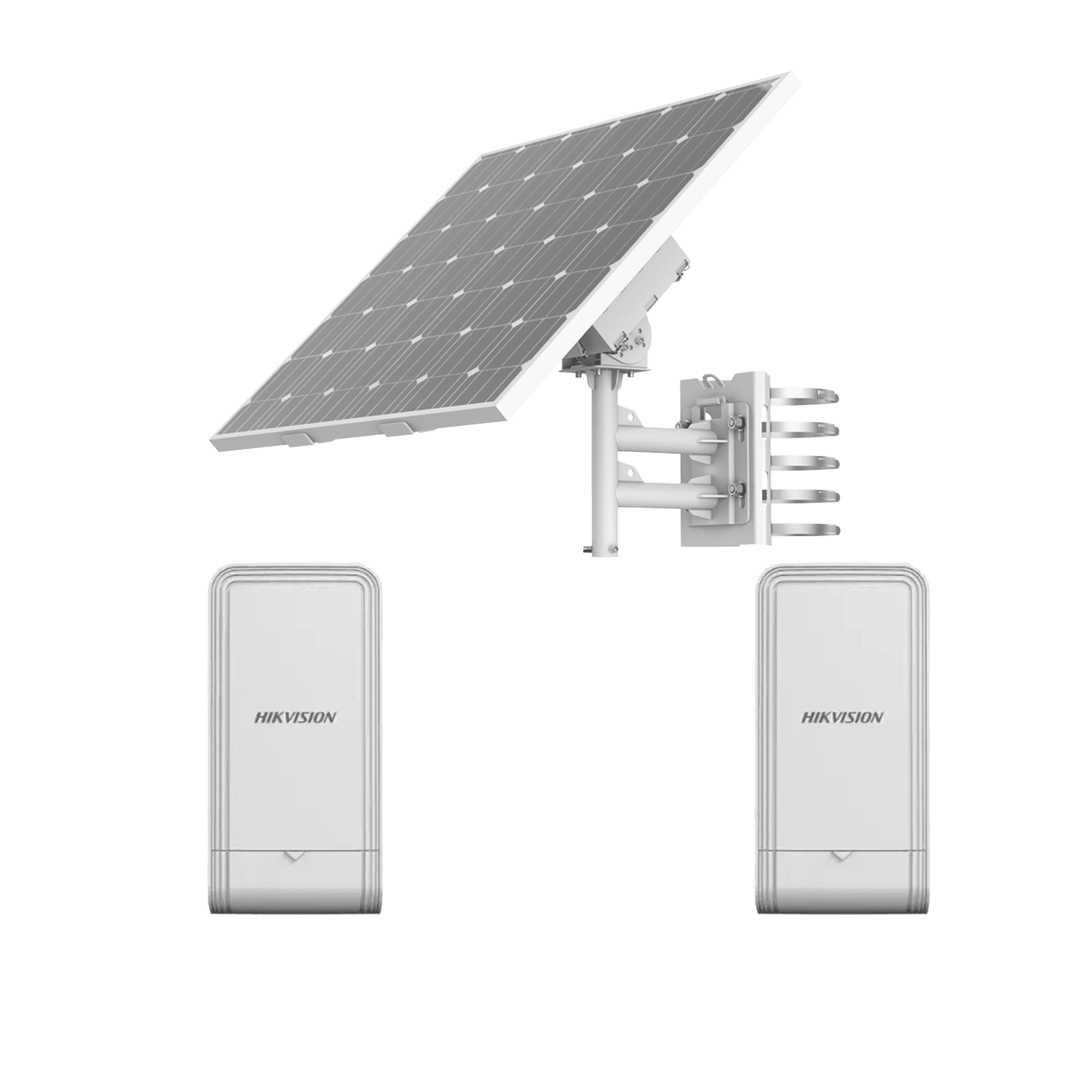 Kit Solar de Alimentación + 2 Puntos de Acceso (AP) / Panel Solar / Batería de Respaldo de Litio 360 Wh / 2 Salidas de 12 Vcd / Accesorios de Instalación / Uso en Exterior IP66 DS-2XS6K01-C36S80/K - HIKVISION