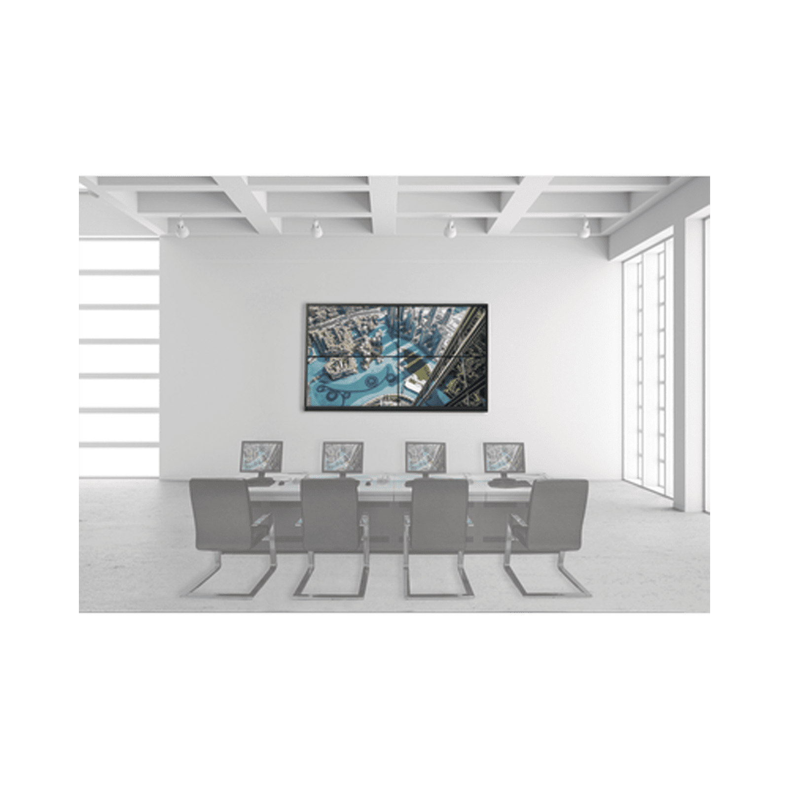 Kit Videowall 2X2 / Incluye 4 Pantallas de 55″ / Decoder / Base de Pared / Accesorios de Instalación DS-VW2X2UL55/WM - HIKVISION