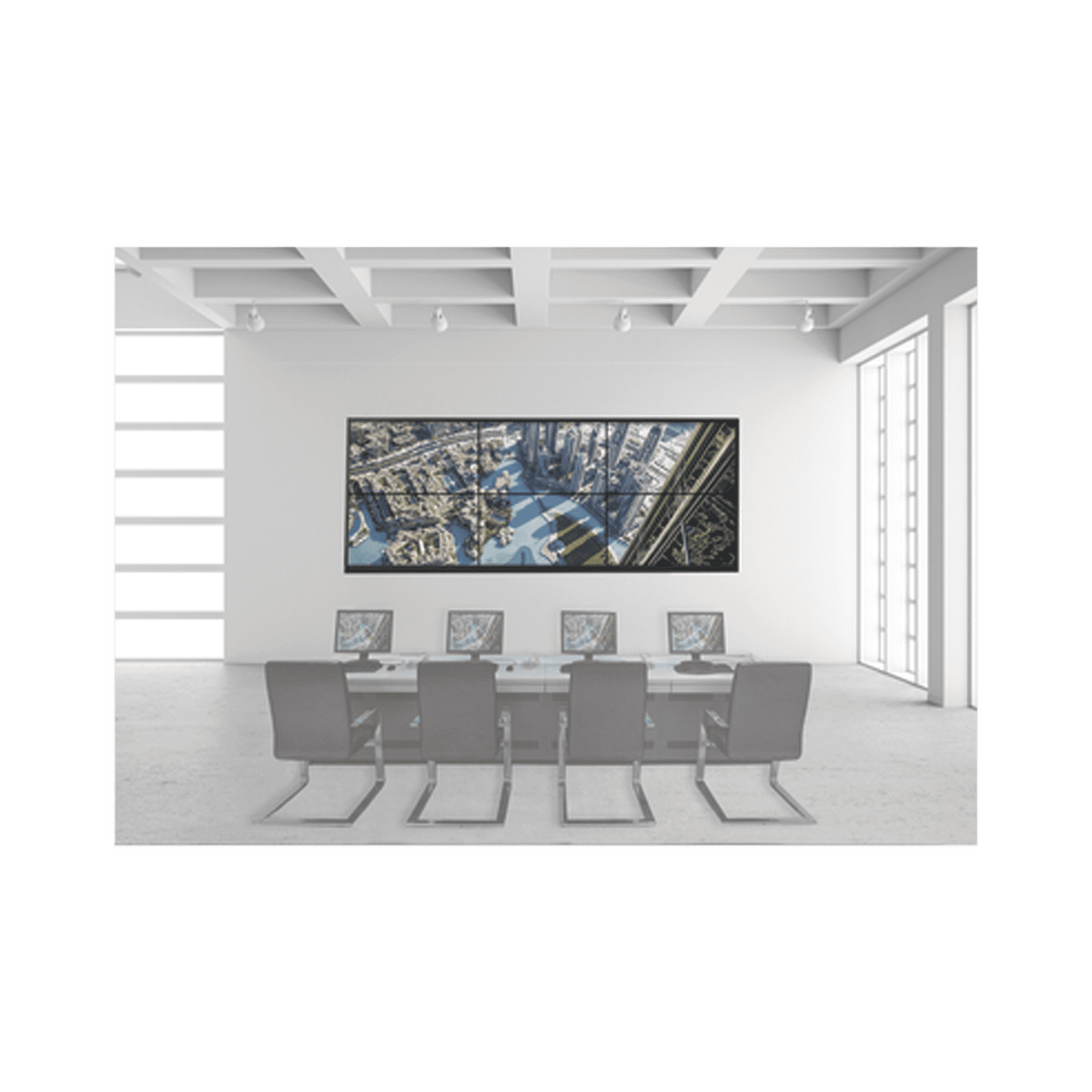 Kit Videowall 3X2 / Incluye 6 Pantallas de 55″ / Decoder / Base de Pared / Accesorios de Instalación DS-VW3X2UL55/WM - HIKVISION