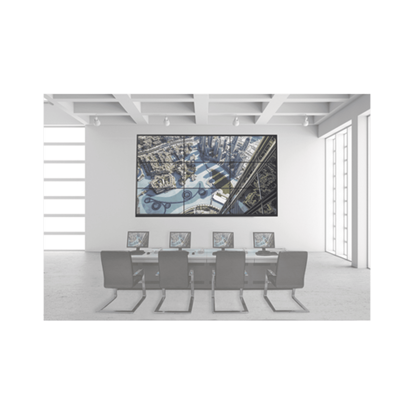 Kit Videowall 3X3 / Incluye 9 Pantallas de 55″ / Decoder / Bases de Pared / Accesorios de Instalación DSVW3X3UL55/WM - HIKVISION