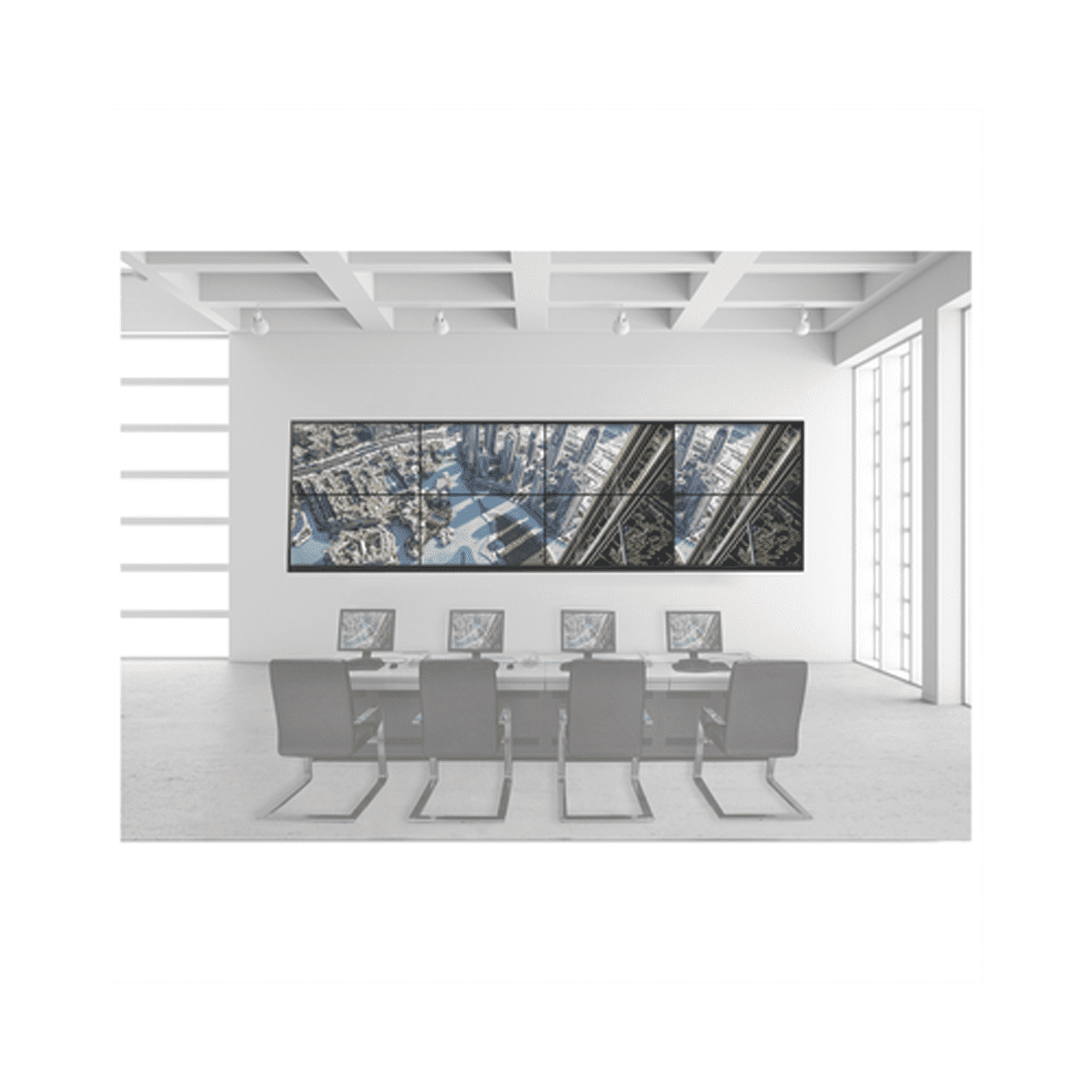 Kit Videowall 4×2 / Incluye 8 Pantallas de 55″ / Decoder / Base de Pared DSVW4X2UL55/WM - HIKVISION