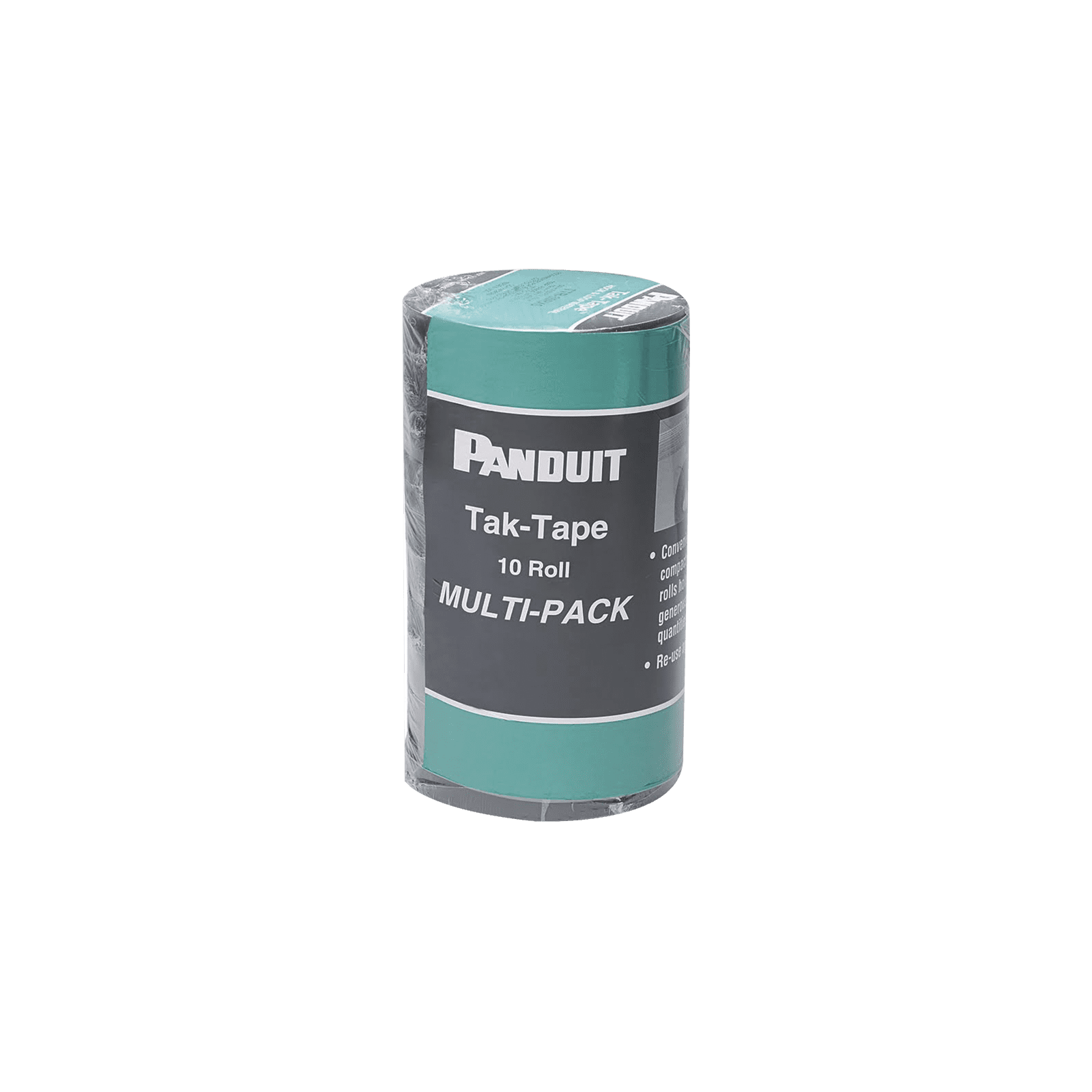 Kit de 10 Rollos de Cinta de Contacto, de 10.66 m de largo y 19.1 mm de ancho c/u, Color Negro TTR-35RX0 - PANDUIT