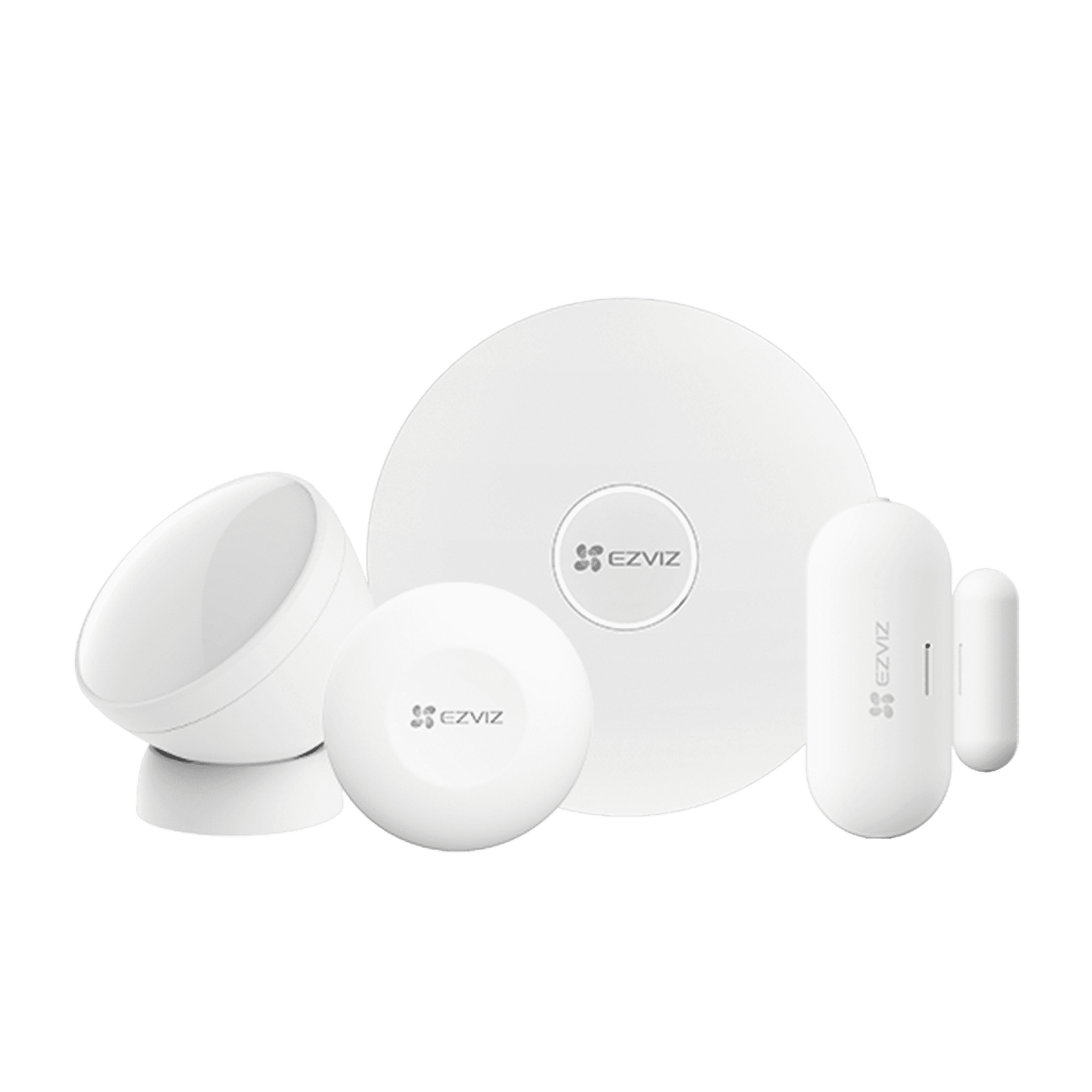 Kit de Alarma Inalambrico / Incluye: 1 Hub, 1 Sensor PIR, 1 Contacto Magnético y 1 Smart Boton / Configuración y Visualización por App Móvil EZVIZ / Protocolo Zigbee CS-B1 - EZVIZ
