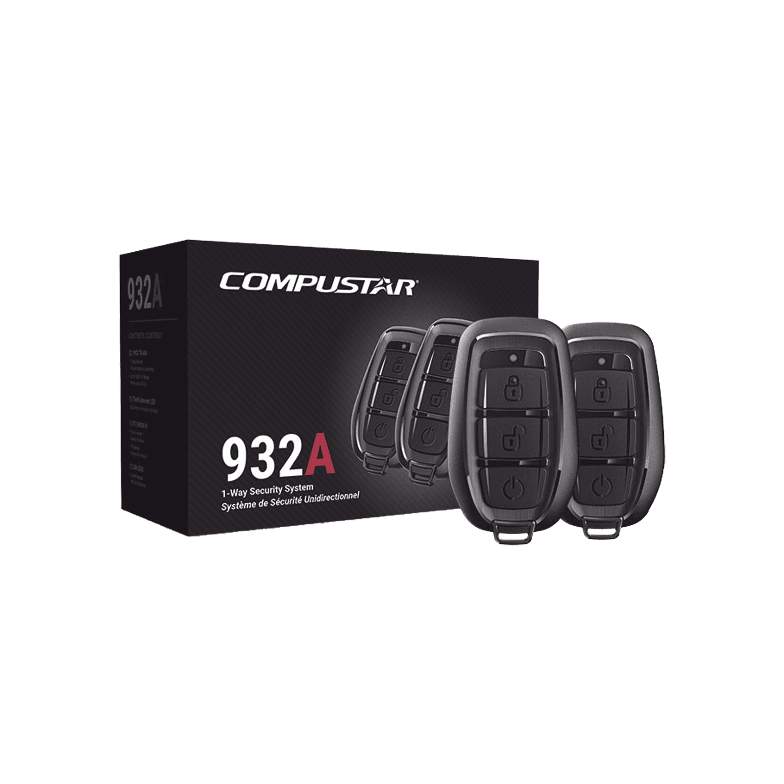 Kit de Alarma Vehicular Profesional unidireccional con modulo CM2500 compatible con GPS X1-MAX LTE para App CS932-A - COMPUSTAR