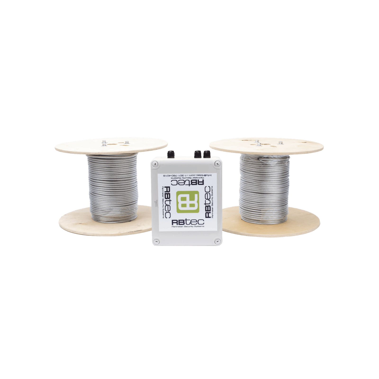 Kit de Cable Sensor Para Cerca Ciclonica IRONCLAD / 150 METROS / 2 ZONAS; 75 METROS POR ZONA / Sin Falsas Alarmas por Viento / TODO Incluido/TARJETA LPU400/ Calibración por Software IROC-2Z-250-V2 - RBTEC
