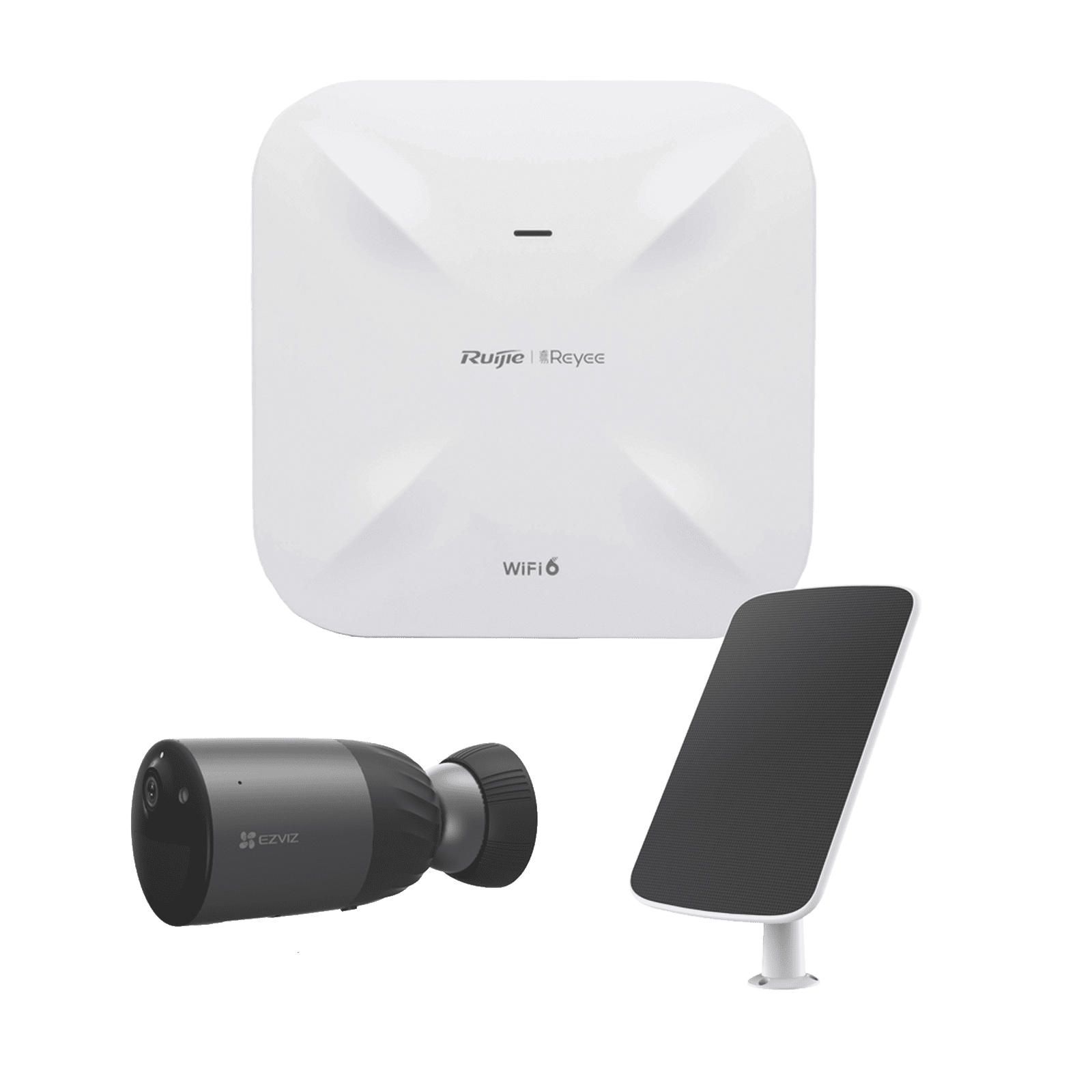 Kit de Cámaras Wi-Fi  con Access Point/ Incluye 1 Cámara de Batería  CS-BC1C / 1 Pane solar Mod. CS-CMT-SOLARPANEL-C / 1 Access Point RG-RAP6260(G) RGRAP6260(G)/BC1C/PS - EZVIZ