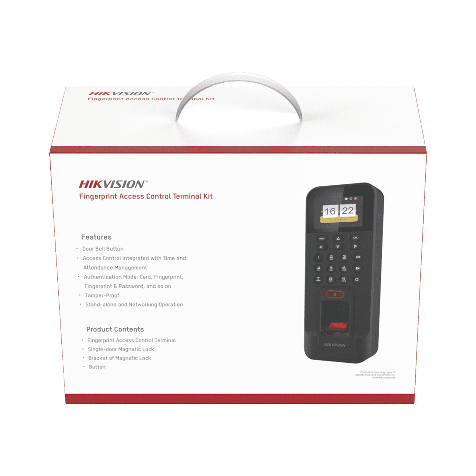 Kit de Control de Acceso TODO INCLUIDO con Lector de Huellas y Tarjetas / 3,000 Huellas / Compatible con App Hik-Connect / Incluye Electroimán  Botón de Salida y Montajes Z y L para imán (DS-K1T804) DS-KAS261 - HIKVISION