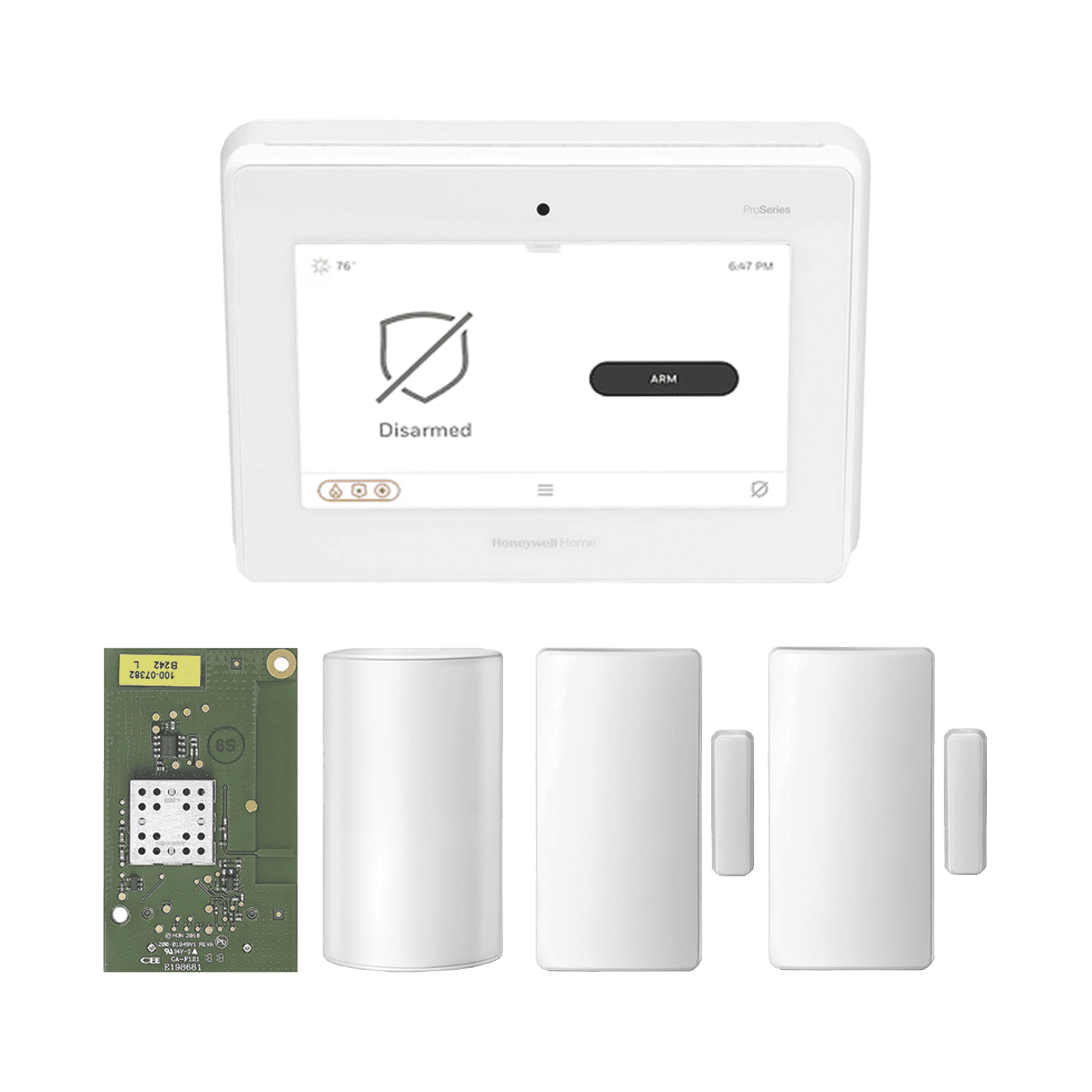Kit de Panel de Alarma PROA7M con Sensor de Movimiento y 2 Contactos Magnéticos PROA7PMW - HONEYWELL HOME RESIDEO
