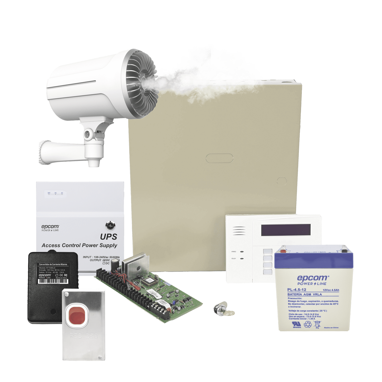 Kit de Panel de Alarma VISTA48LA con Generador de Niebla SF501P / Todo incluido VISTA48LAFOG/6160RF - HONEYWELL HOME RESIDEO