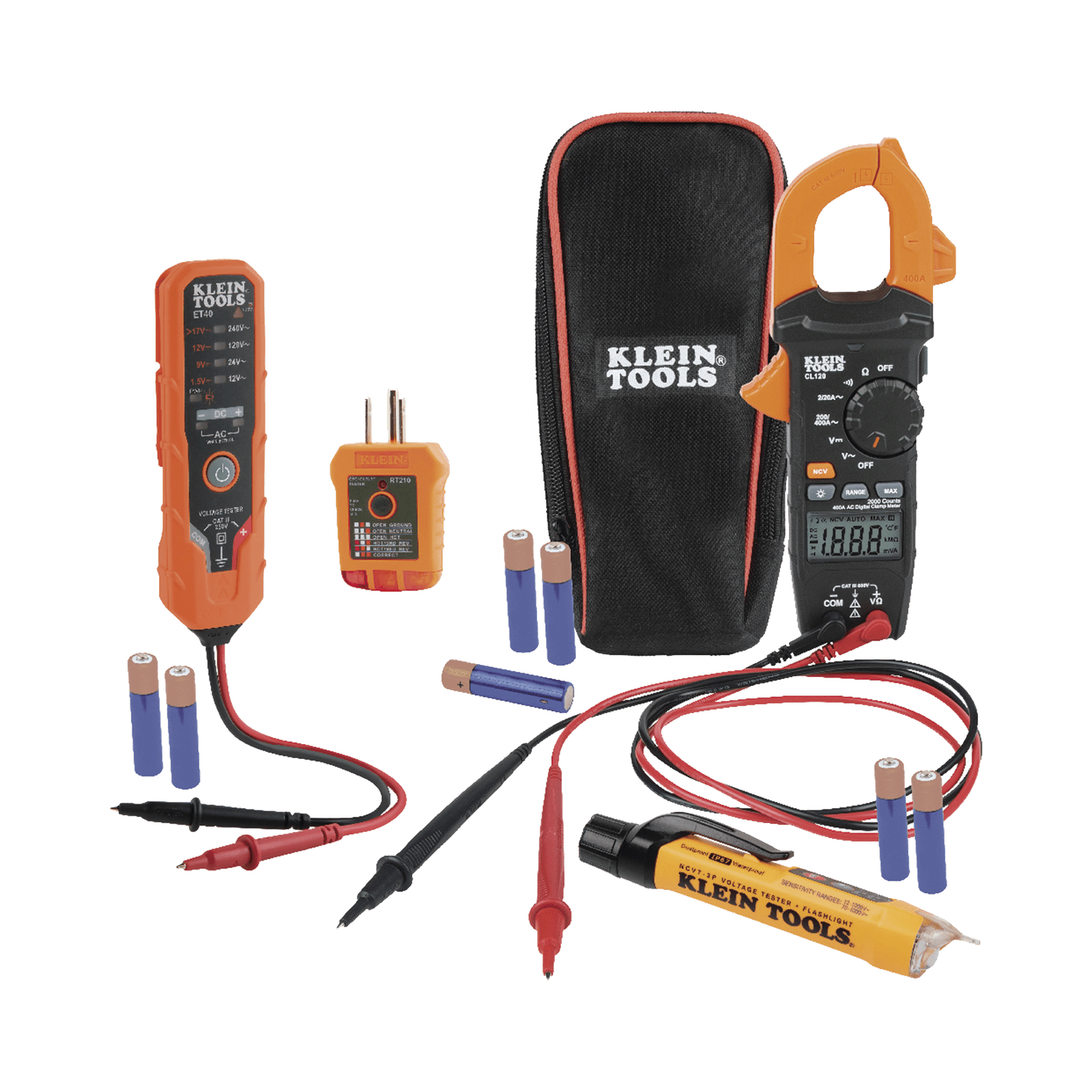Kit de Prueba Eléctrica CL120+NCVT-3P+ET40+RT210 CL120VP - KLEIN TOOLS