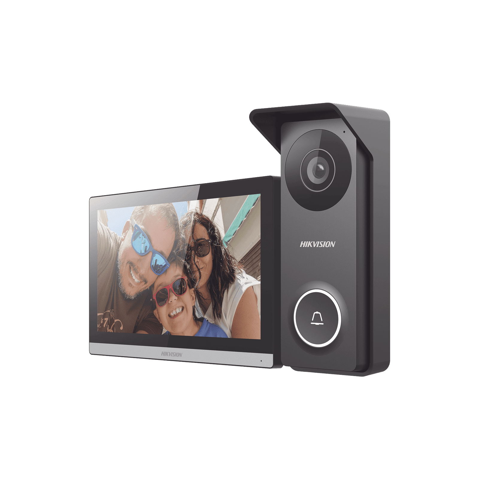 Kit de Videoportero Hibrido TurboHD con Pantalla LCD touch de 7″ Wi-Fi / Frente de Calle para Exterior Metalico / 720p (1 Megapíxel )117° de Visión (Gran Angular) / Llamada a App Hik-Connect DS-KIS313-P - HIKVISION