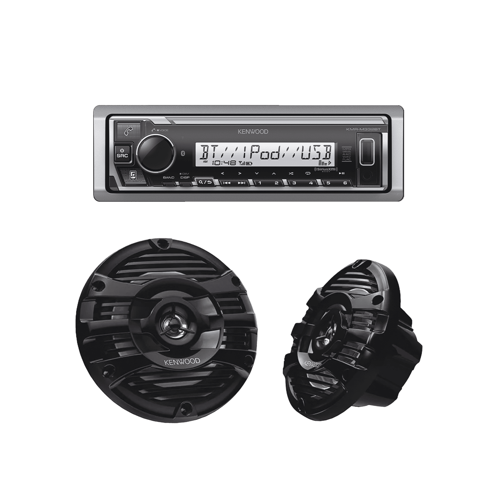 Kit de estéreo con Bluetooth KMR-M332BT | más Par de bocinas KFC-1653MRB KE/1653MRB - JVC KENWOOD