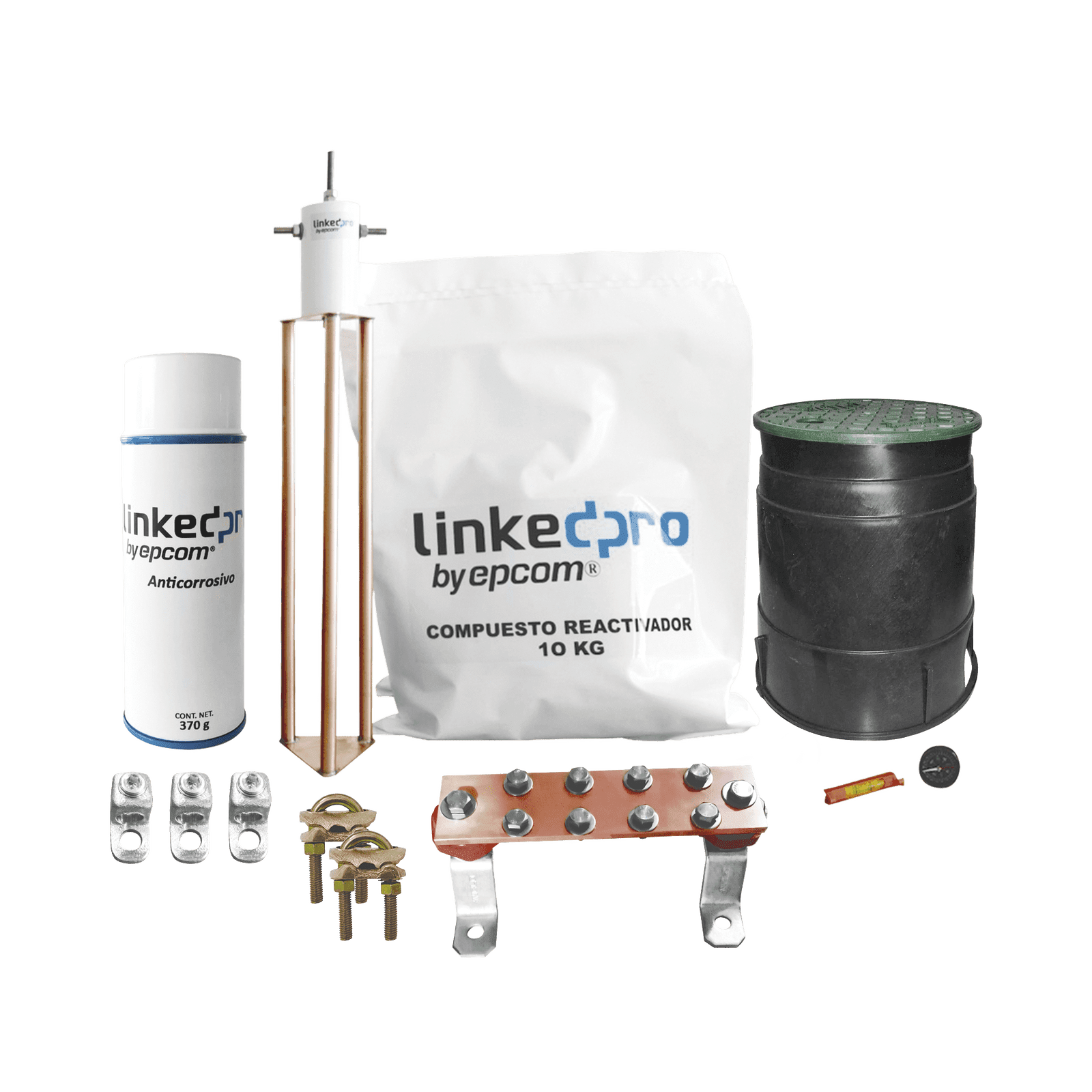 Kit de puesta a tierra LinkedPro, para protección de hasta 30 Amp. LP-GROUND30A-KIT - LINKEDPRO BY EPCOM