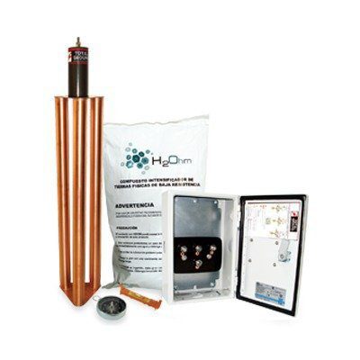 Kit de puesta a tierra de 100 Amperes con Electrodo, Filtro, Acoplador y Compuesto H2Ohm. TG-100K - TOTAL GROUND