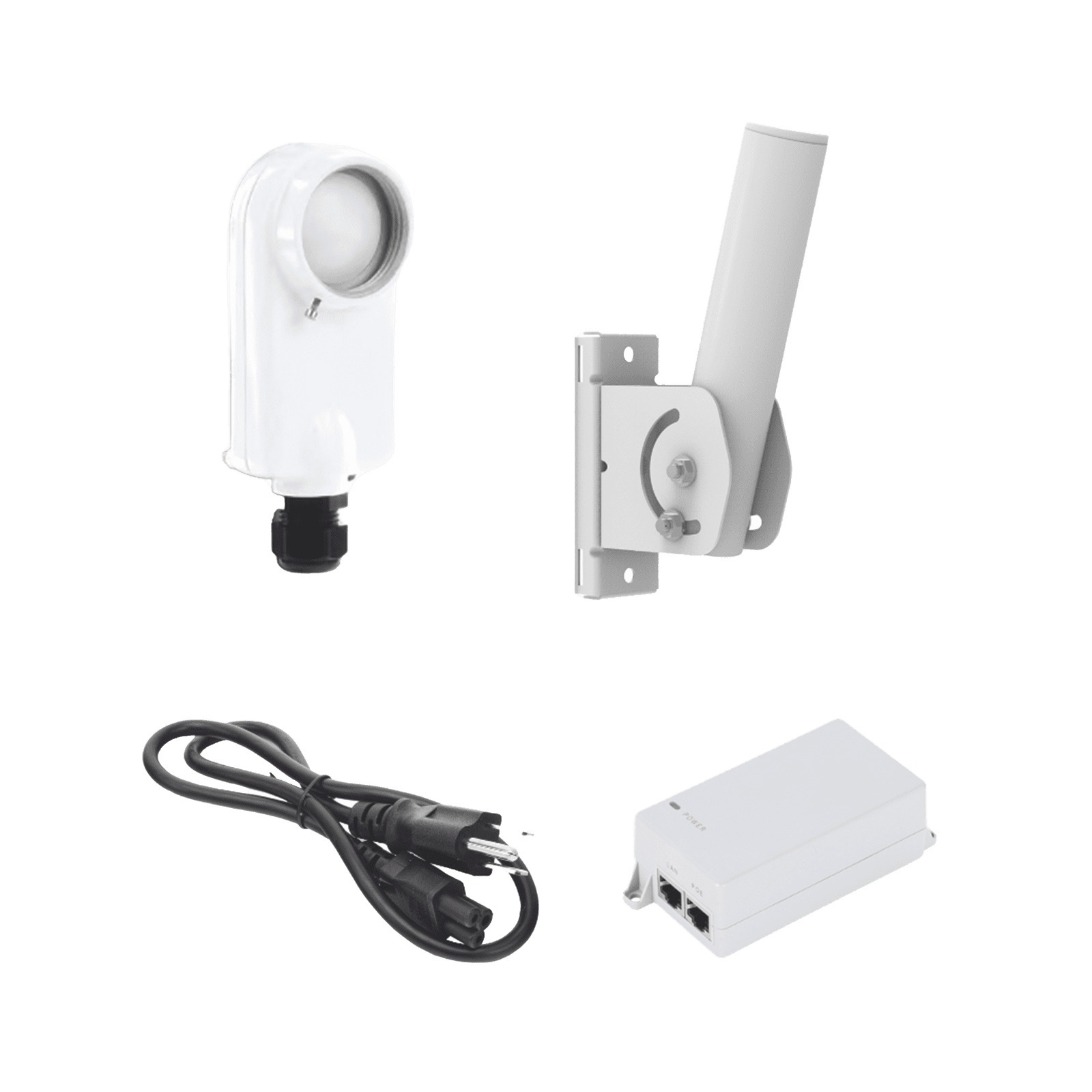 Kit de radio C5X, rango de frecuencia extendida (4.9 a 6.4 GHz),  incluye inyector POE, cable de alimentación y montaje universal para tubo o poste C5X-PACK - MIMOSA NETWORKS