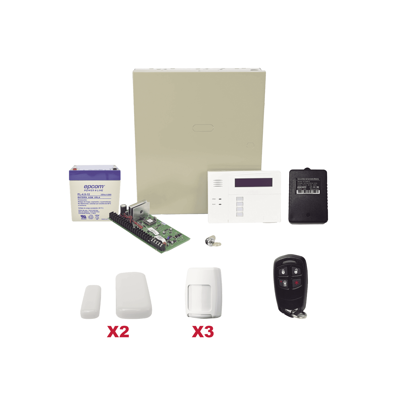 Kit inalámbrico de panel VISTA48 con teclado 6160RF receptor inalámbrico, 2 contactos 5800MINI, 3 PIR 5800PIR, 1 Control remoto 58344, Bateria y transformador VISTA48PLUSMINI/6160RF - HONEYWELL HOME RESIDEO