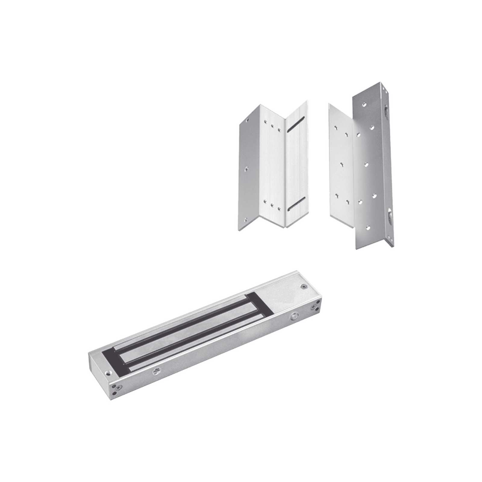 Kit para control de acceso incluye Chapa magnética de 600Lbs / Montajes L y Z MAG600NLEDK - AccessPRO