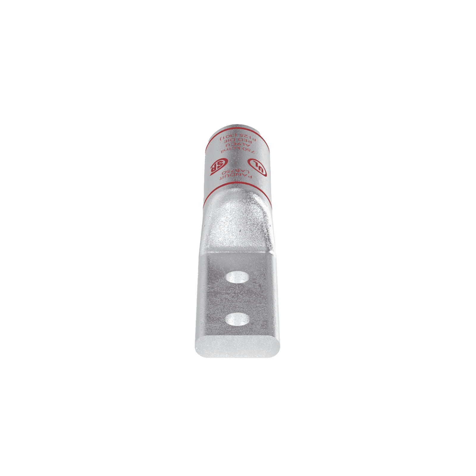 Terminal Conector de Compresión Bimetálica Pan-Lug™ 750 KCMIL, Aluminio Base con Recubrimiento Estañado, y dos Orificios de 1/2″. Tambor con Compuesto que Inhibe el Óxido LAB750-12-24R - PANDUIT