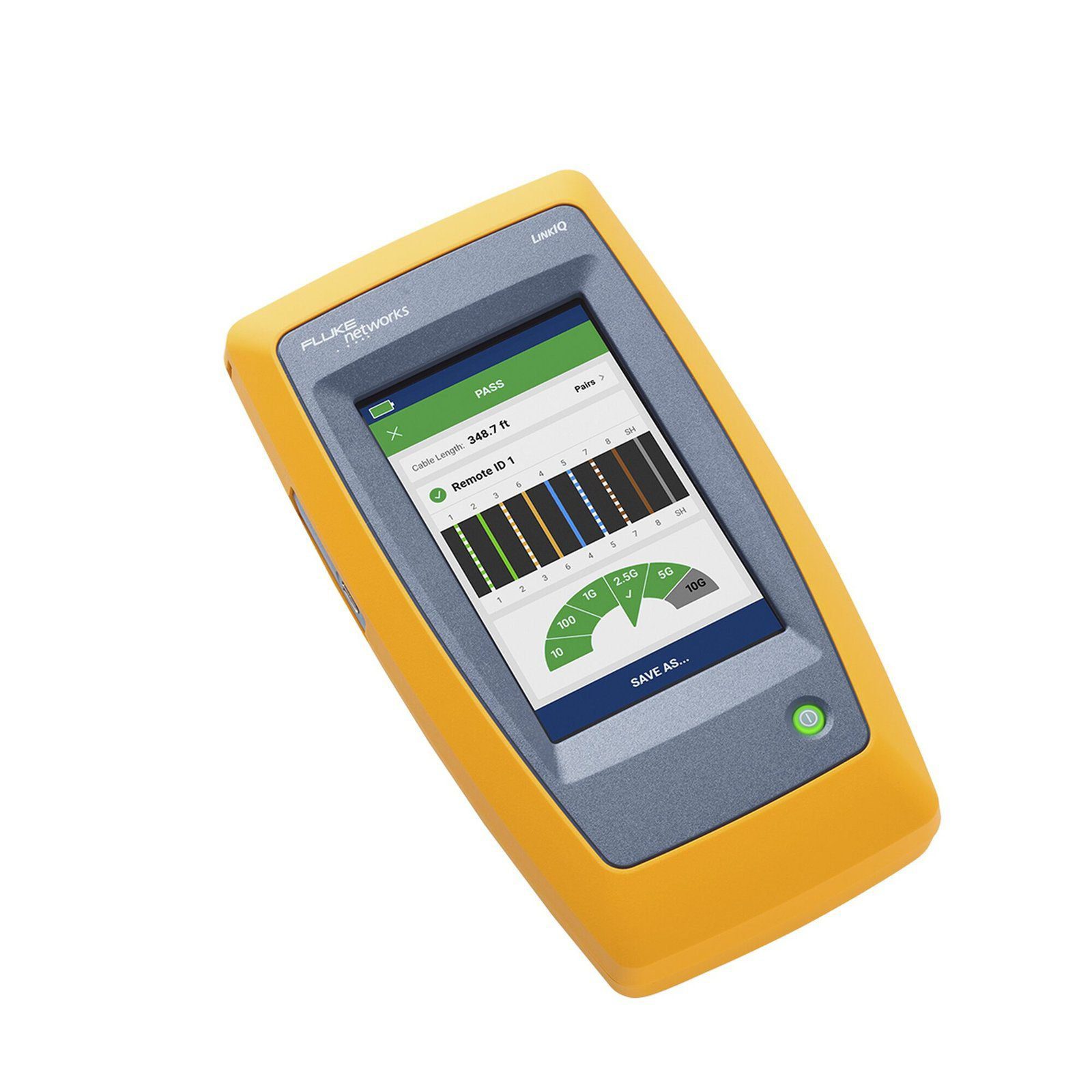 Calificador de Red LinkIQ, Para Verificar Rendimiento de Cableado Hasta 10Gbps Basado en Frecuencia, con Pantalla Multitáctil a Color LIQ-100 - FLUKE NETWORKS