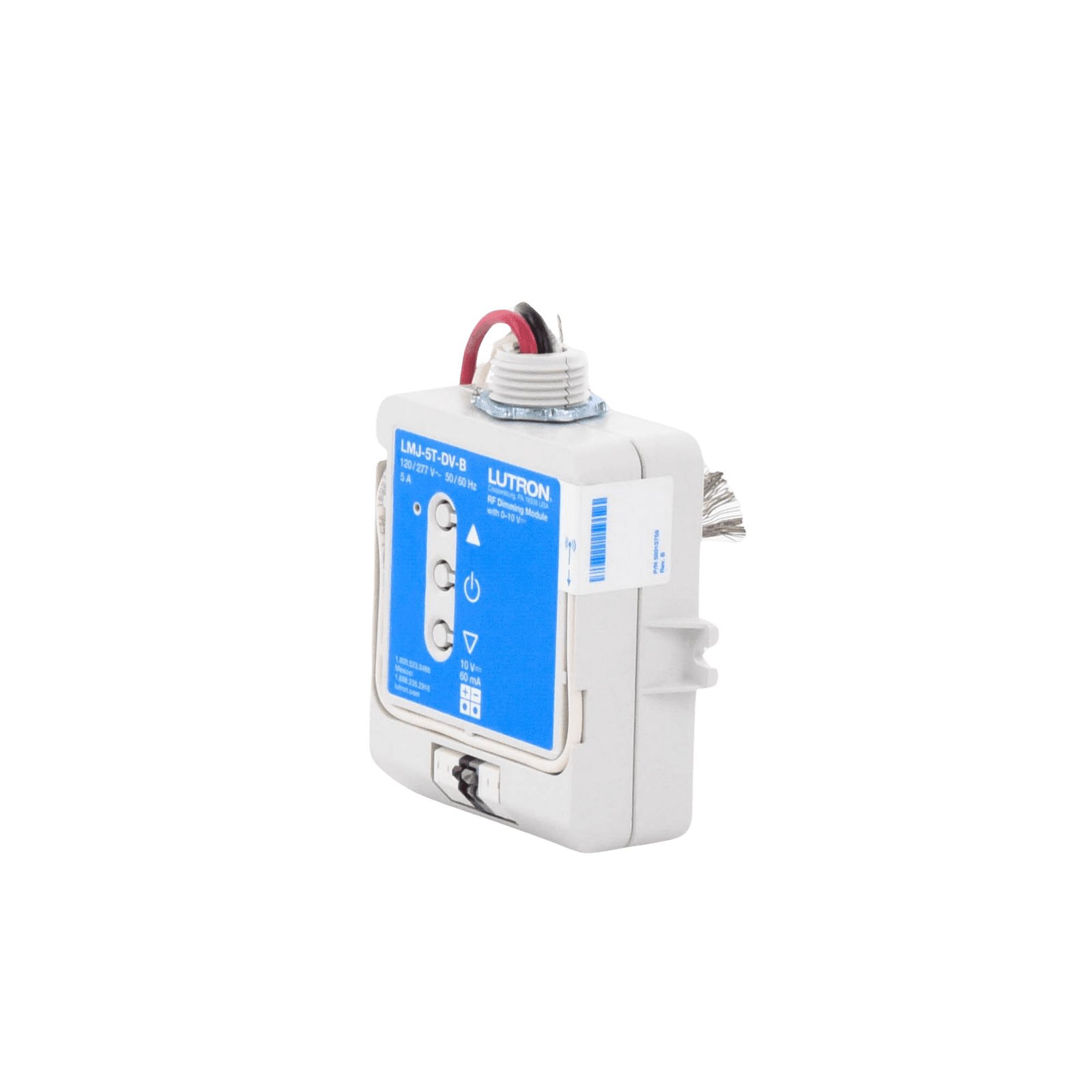 (RadioRA2) Relay control de iluminación 0-10V, carga 5A, 120/277V, compatible con RadioRA2, RA2Select y RR3. LMJ5TDVB - LUTRON ELECTRONICS