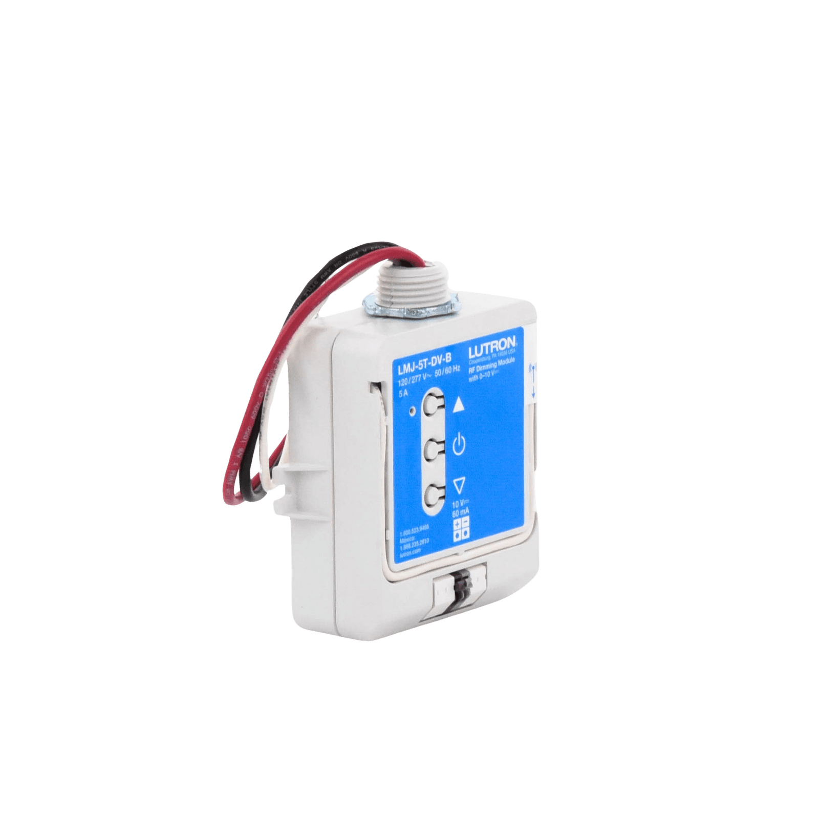 (RadioRA2) Relay control de iluminación 0-10V, carga 5A, 120/277V, compatible con RadioRA2, RA2Select y RR3. LMJ5TDVB - LUTRON ELECTRONICS