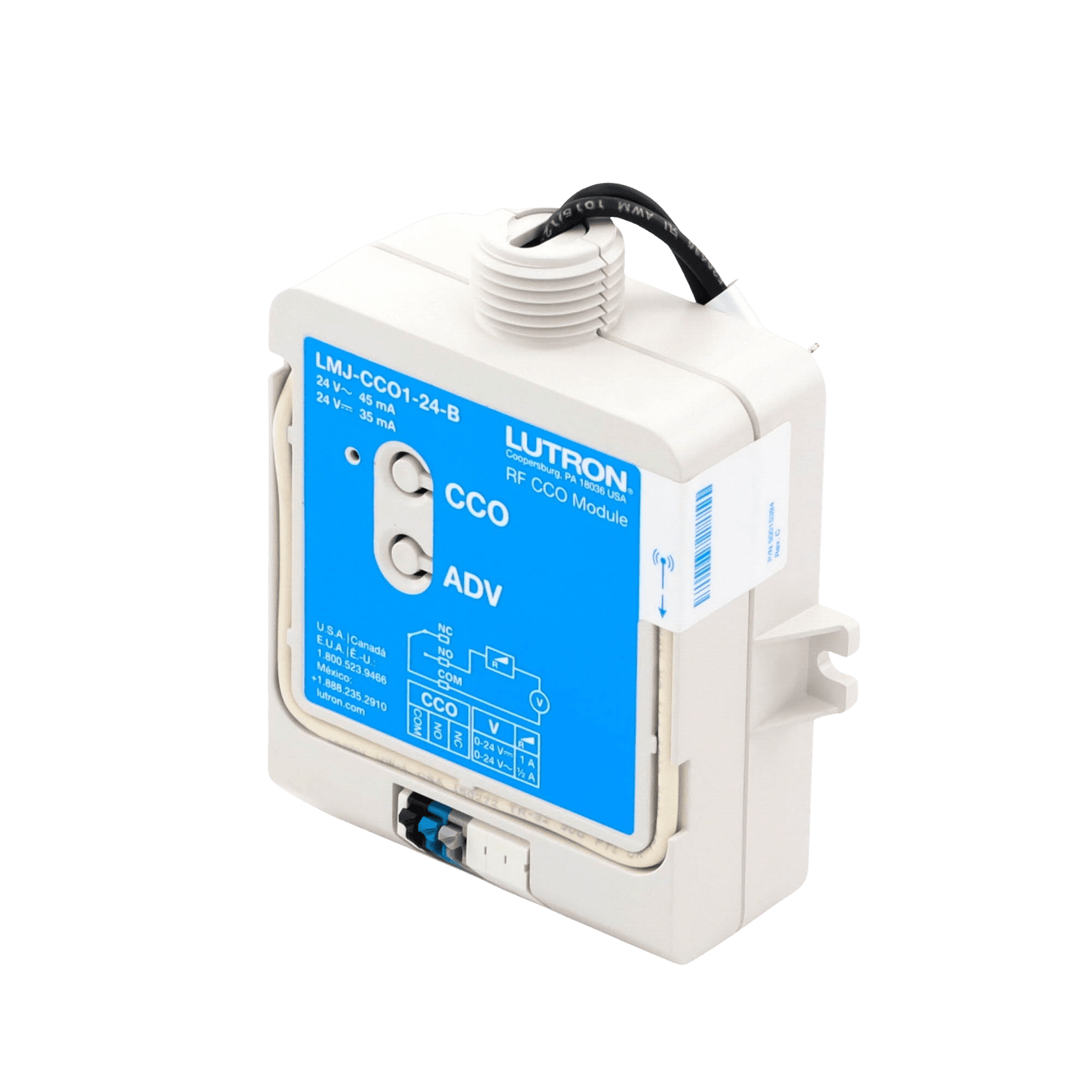 (RadioRA3) Modulo relevador de salida contacto seco NC, NO LMJCCO124B - LUTRON ELECTRONICS