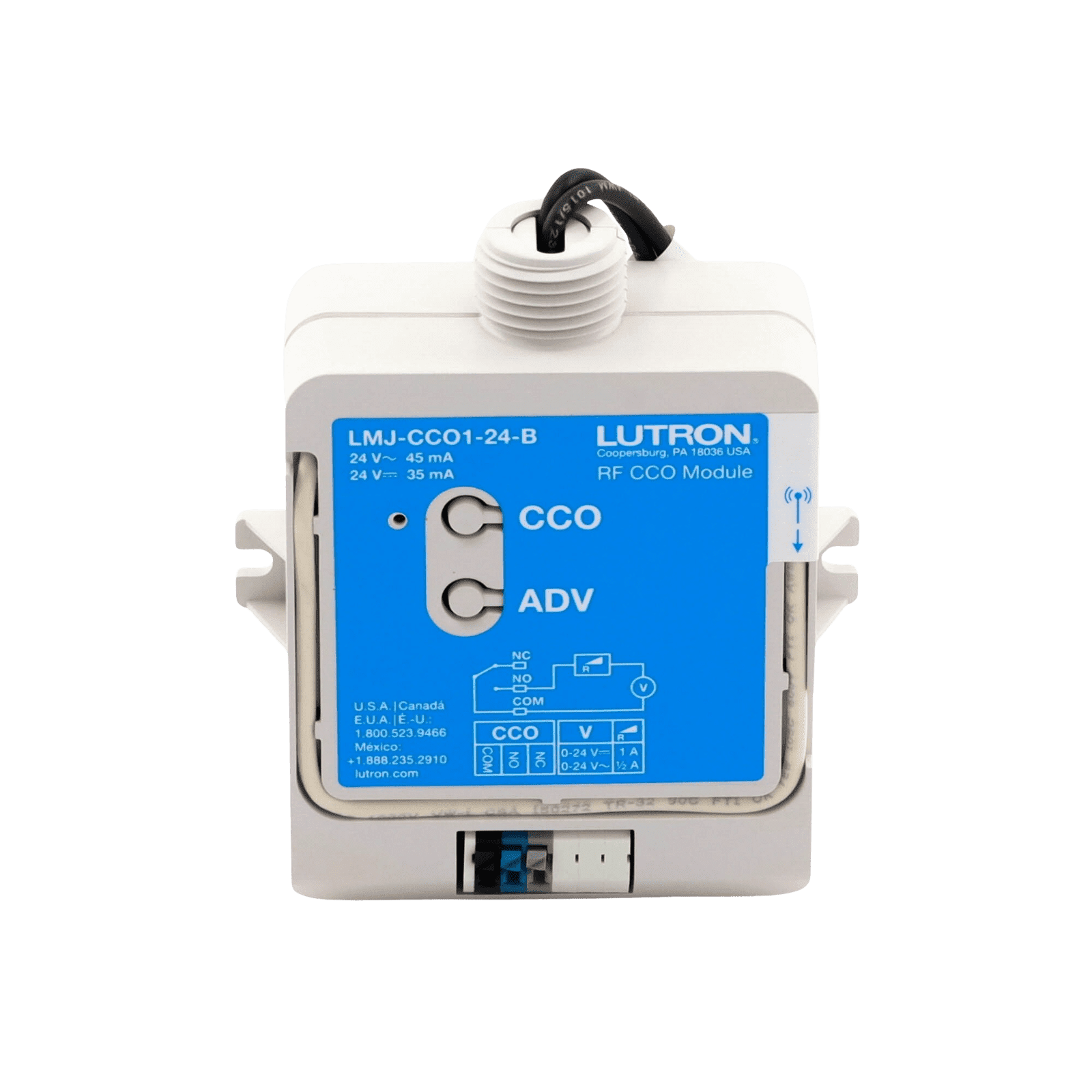 (RadioRA3) Modulo relevador de salida contacto seco NC, NO LMJCCO124B - LUTRON ELECTRONICS