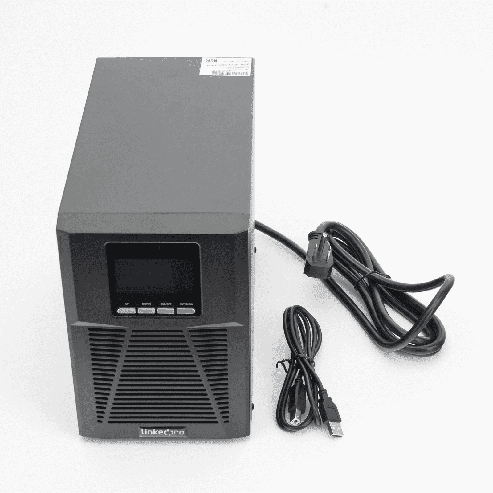 UPS 1000VA/900W Online Doble Conversión /Pantalla LCD / 3 tomas 5-15R / Regulación de Voltaje / Protección RJ45 LP1KOLT - LINKEDPRO BY EPCOM