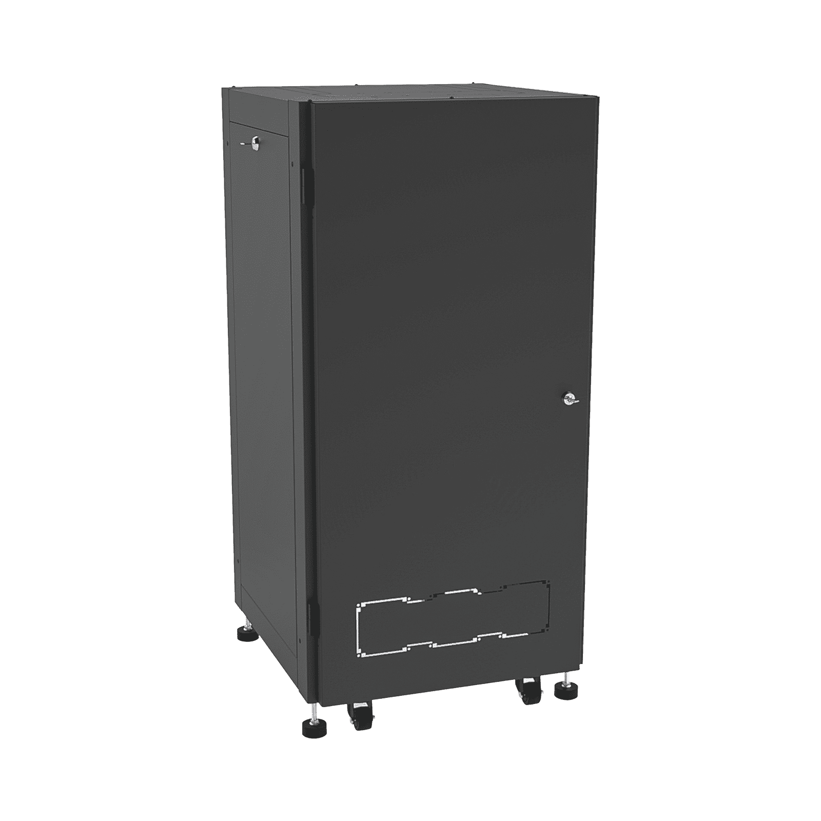 Gabinete Profesional para Telecomunicaciones de 19in, Instalación a Piso, 24UR, 600 mm Profundidad, Se envía el Gabinete Armado. LP-6060-24U-R2 - LINKEDPRO BY EPCOM