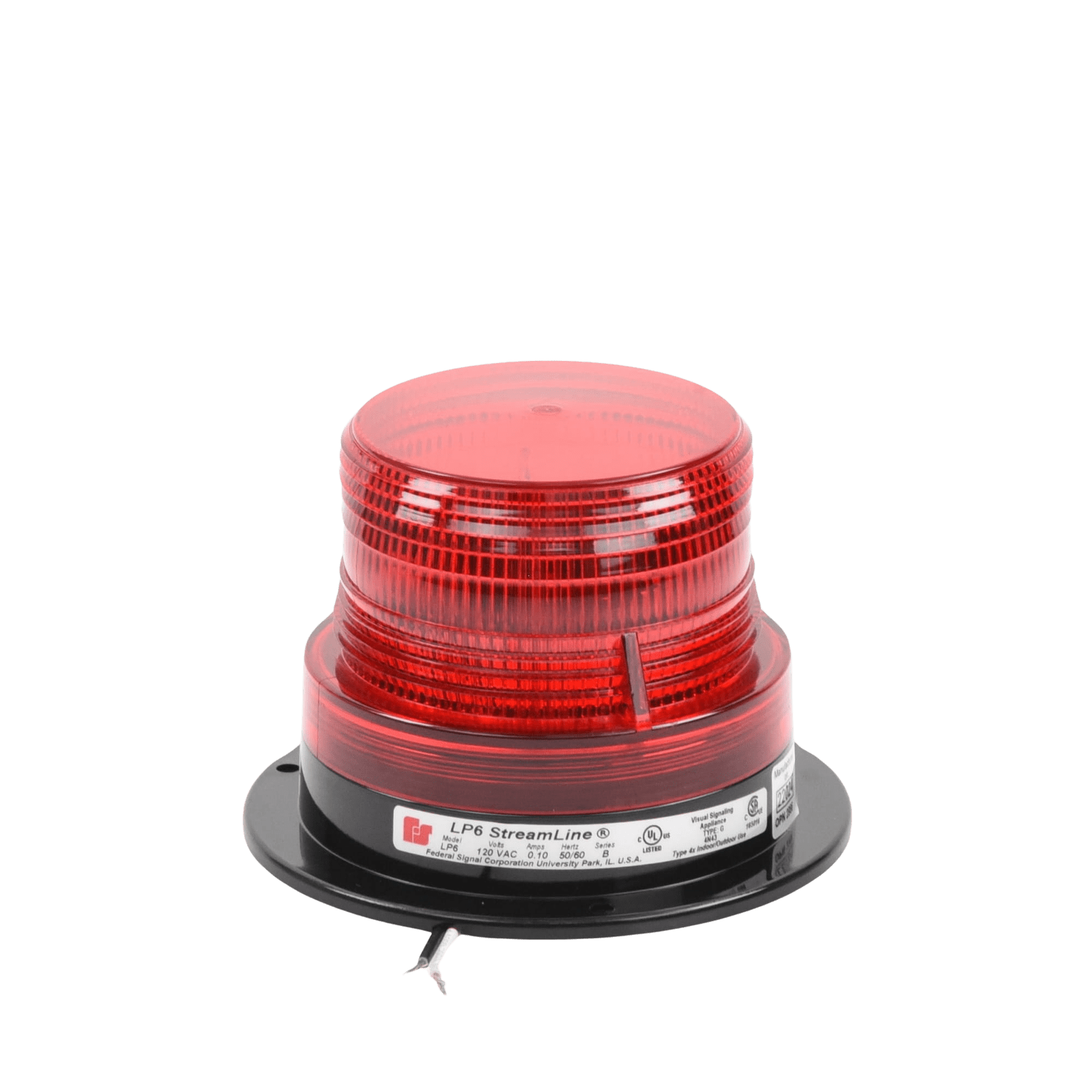 Estrobo Serie Streamline, Mini, 120 Vca, Rojo LP6-120-R - FEDERAL SIGNAL INDUSTRIAL