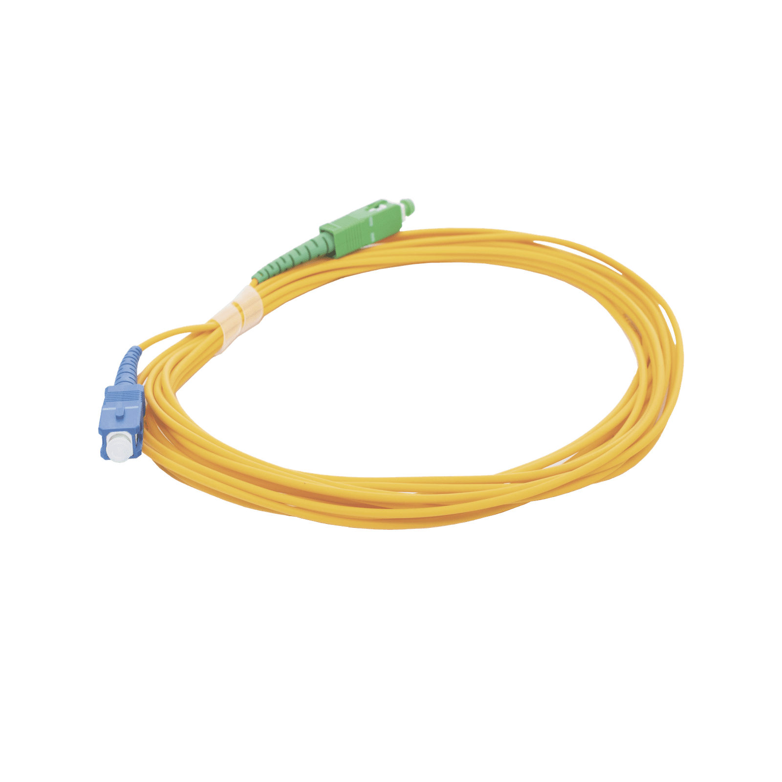 Jumper de Fibra Óptica Monomodo SC/UPC – SC/APC Simplex, color amarillo 5 metros LP-FO-SCU-SCA-05 - LINKEDPRO BY EPCOM