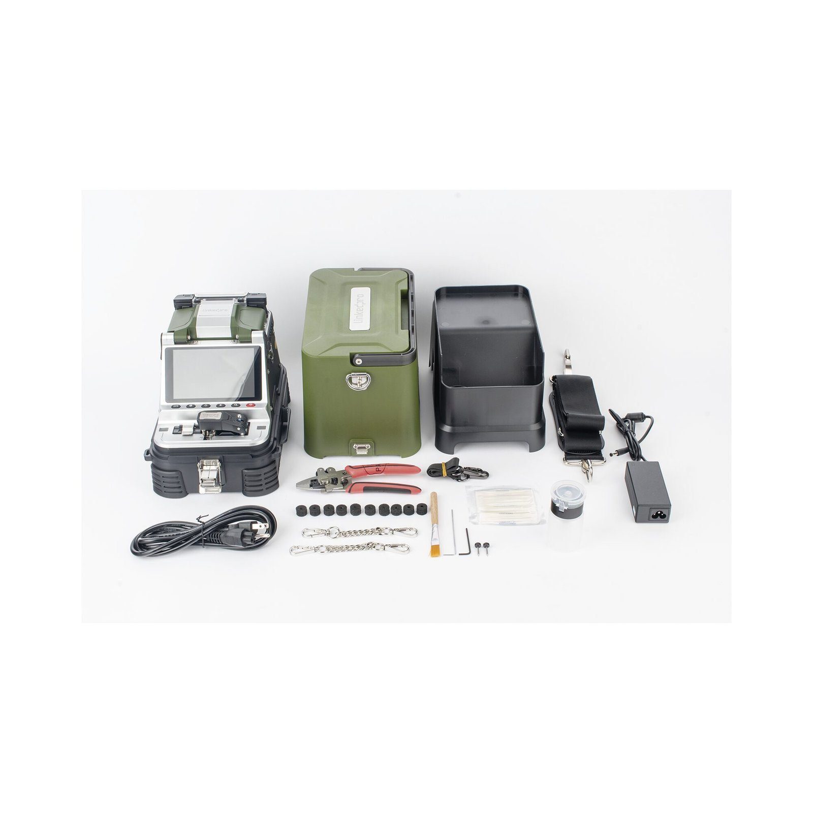 Fusionadora de Fibra Óptica MultiModo y MonoModo / 6 motores / Alineación por Núcleo / OPM + VFL / Cleaver Eléctrico de un Solo Paso LP-FS-PRO-3000 - LINKEDPRO BY EPCOM