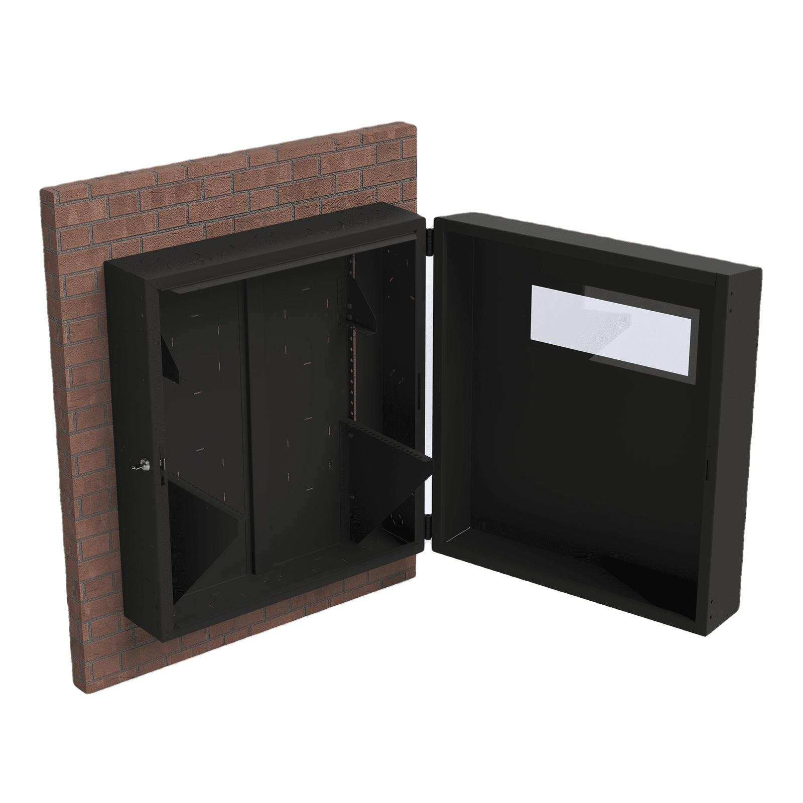 Gabinete de Pared con Rack Horizontal de 6 UR, con Ventanilla de Inspección, Se envía el Gabinete Armado. LP-GPH-06R2 - LINKEDPRO BY EPCOM