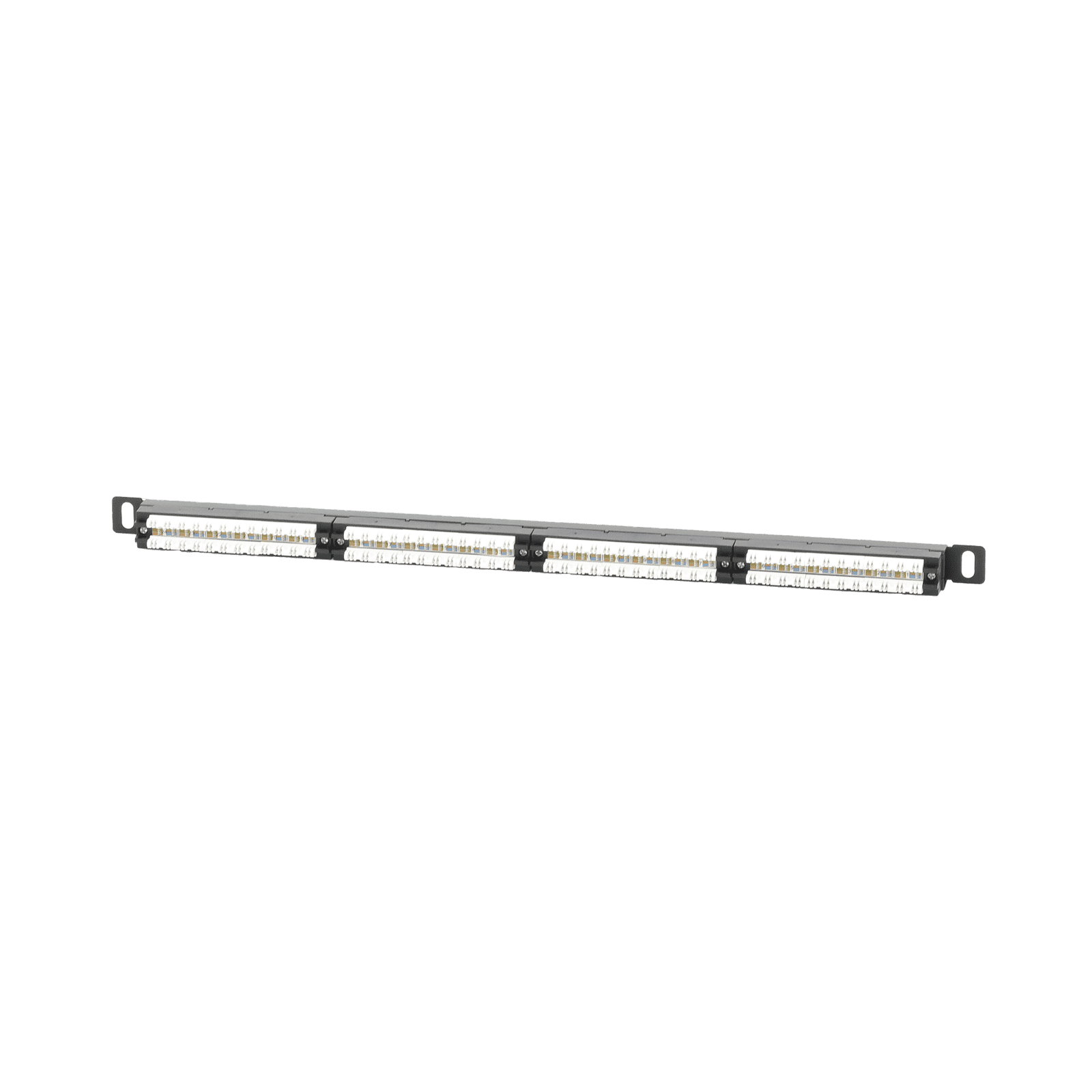 Panel de parcheo de impacto (110) sin blindaje de 24 puertos Cat6A con barra para organizar cable LP-PP-CU-6A-24P - LINKEDPRO BY EPCOM