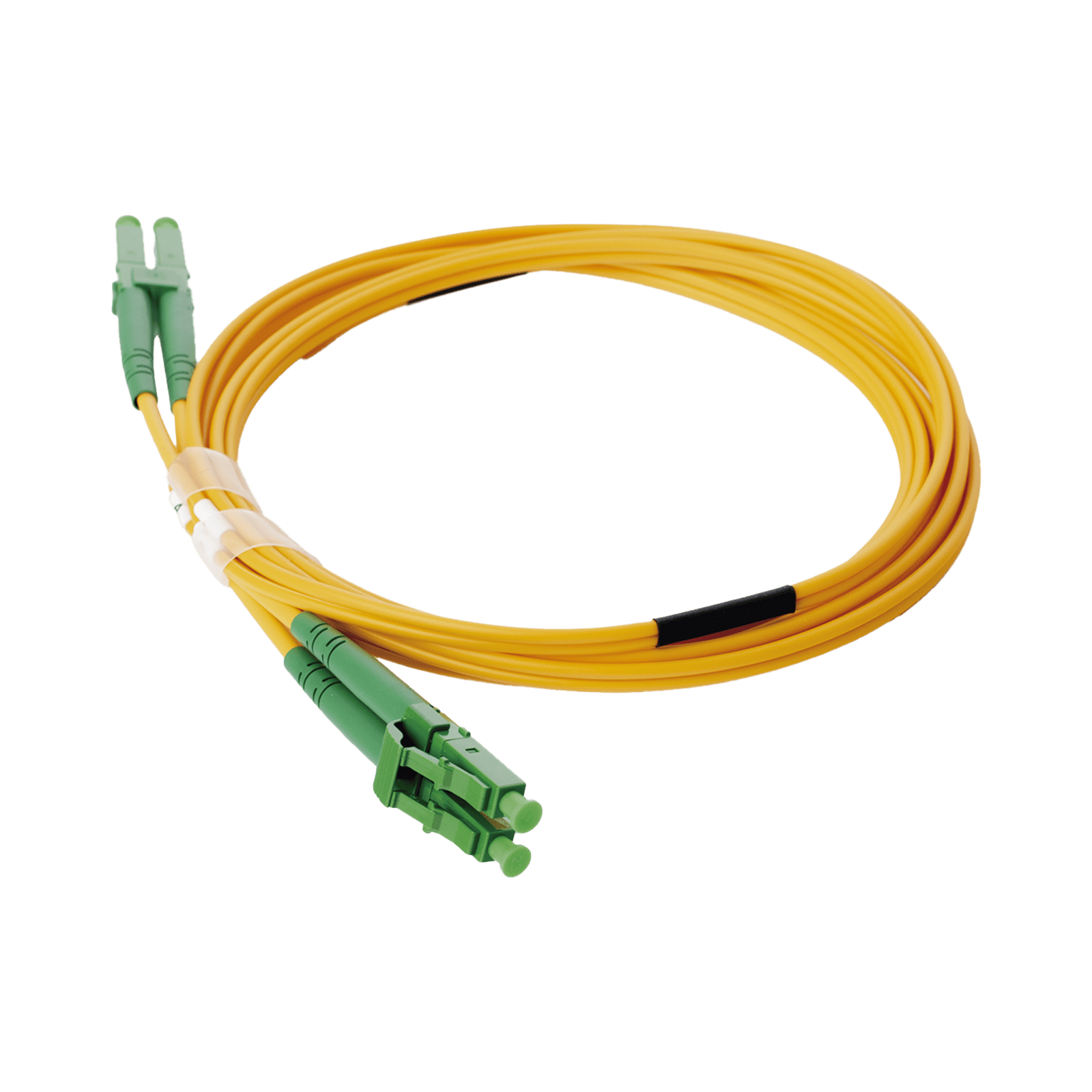 Jumper de Fibra Óptica Monomodo 9/125 LC/APC-LC/APC Duplex PVC, 2.0 mm, amarillo, 2 metros LP-SM2-LCA-LCA-S2 - LINKEDPRO BY EPCOM