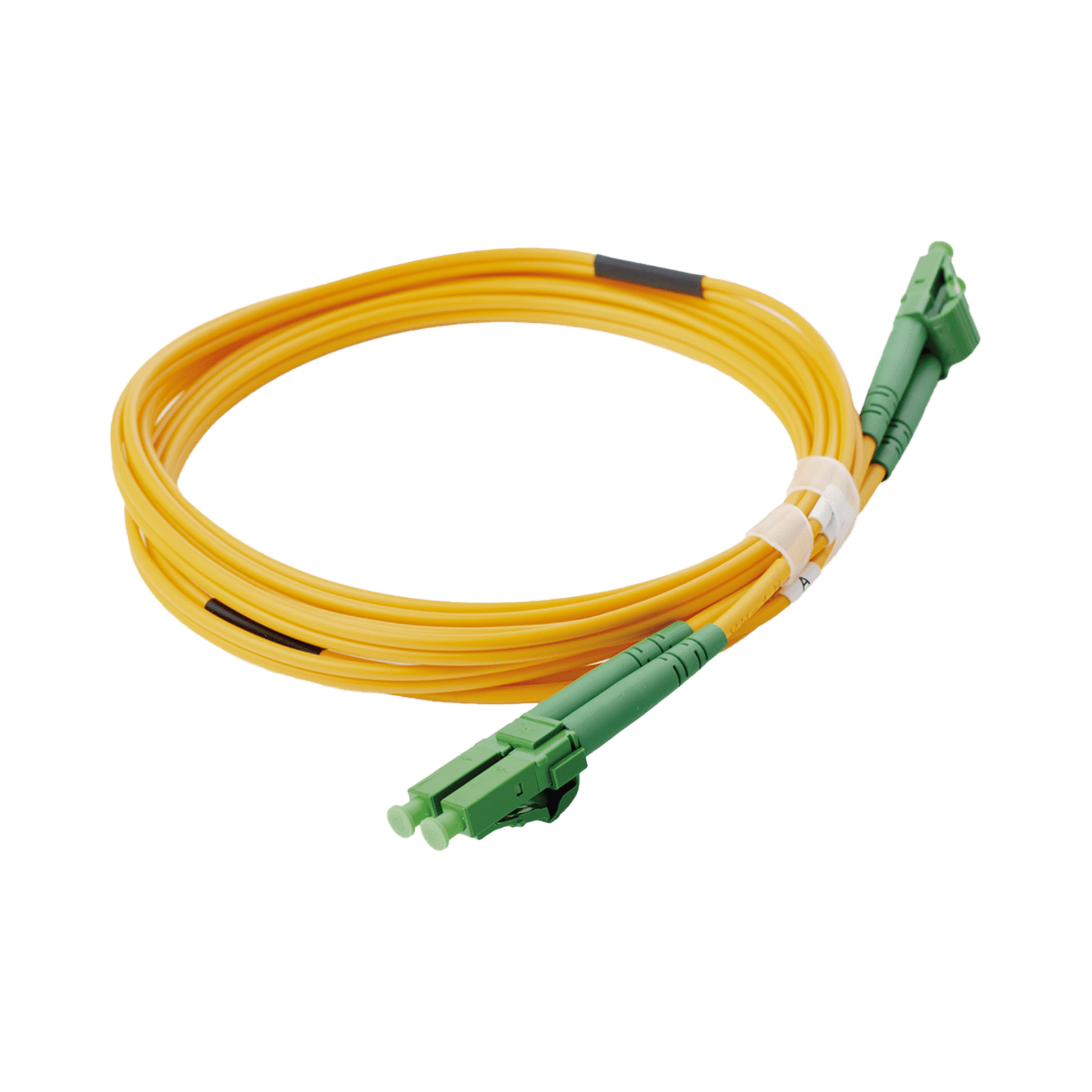 Jumper de Fibra Óptica Monomodo 9/125 LC/APC-LC/APC Duplex PVC, 2.0 mm, amarillo, 2 metros LP-SM2-LCA-LCA-S2 - LINKEDPRO BY EPCOM