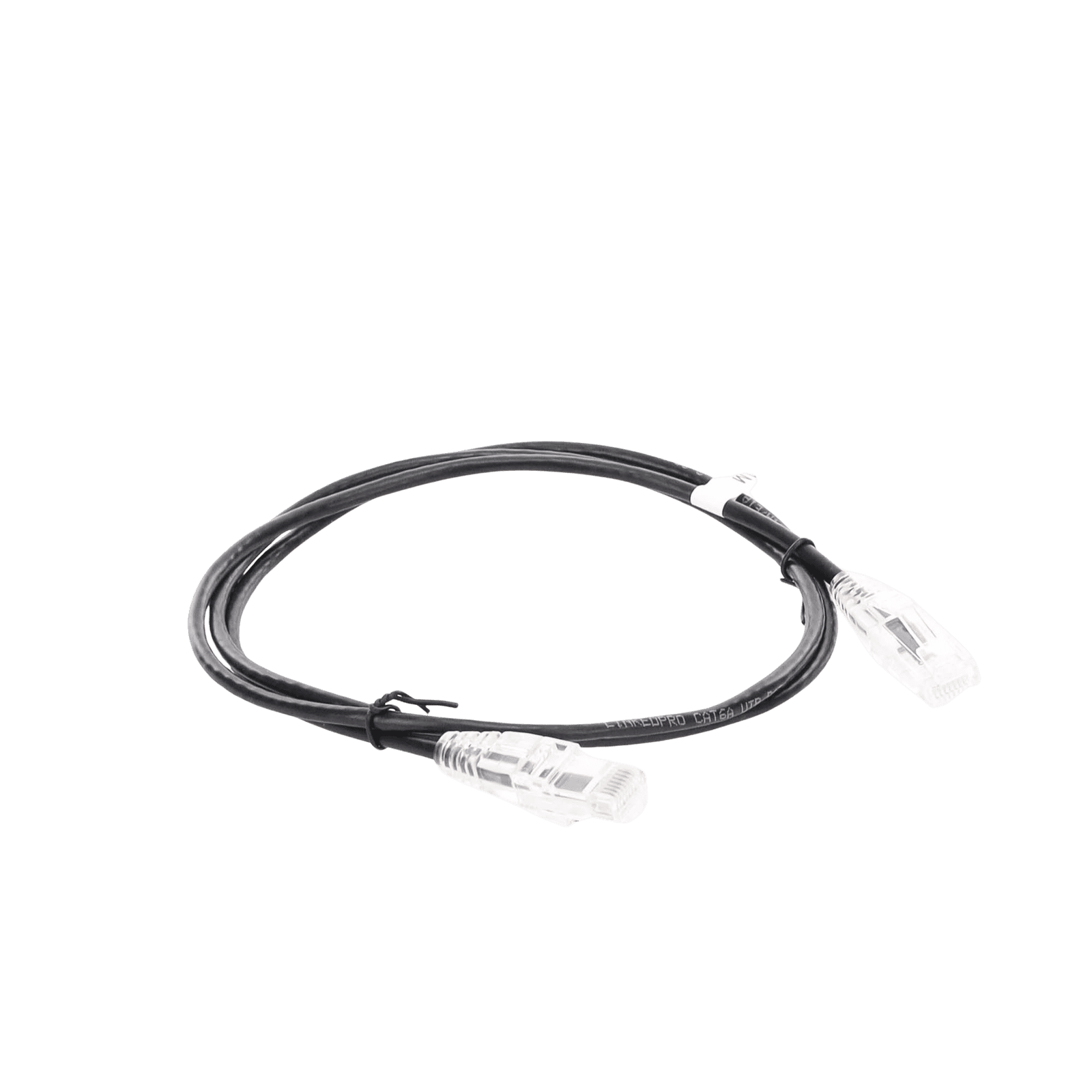 Cable de Parcheo Slim UTP Cat6A – 1 m Negro, Diámetro Reducido (28 AWG) LP-UT6A-100-BK28 - LINKEDPRO BY EPCOM
