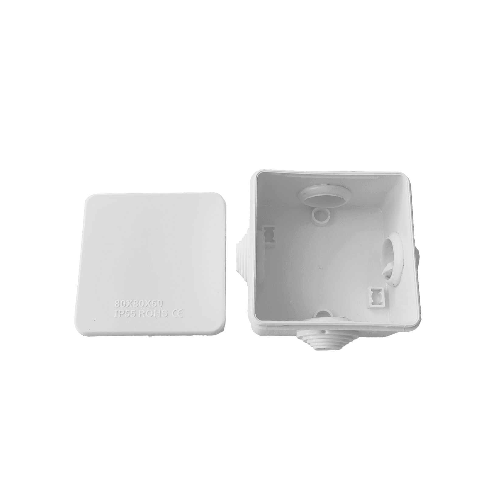 Caja de Conexiones Impermeable IP55 con 4 Entradas, 80 x 80 x 50 mm, para Instalaciones Industriales, Comerciales y Residenciales, Incluye Tornillería para su Instalación LP-WBX-80 - LinkedPRO