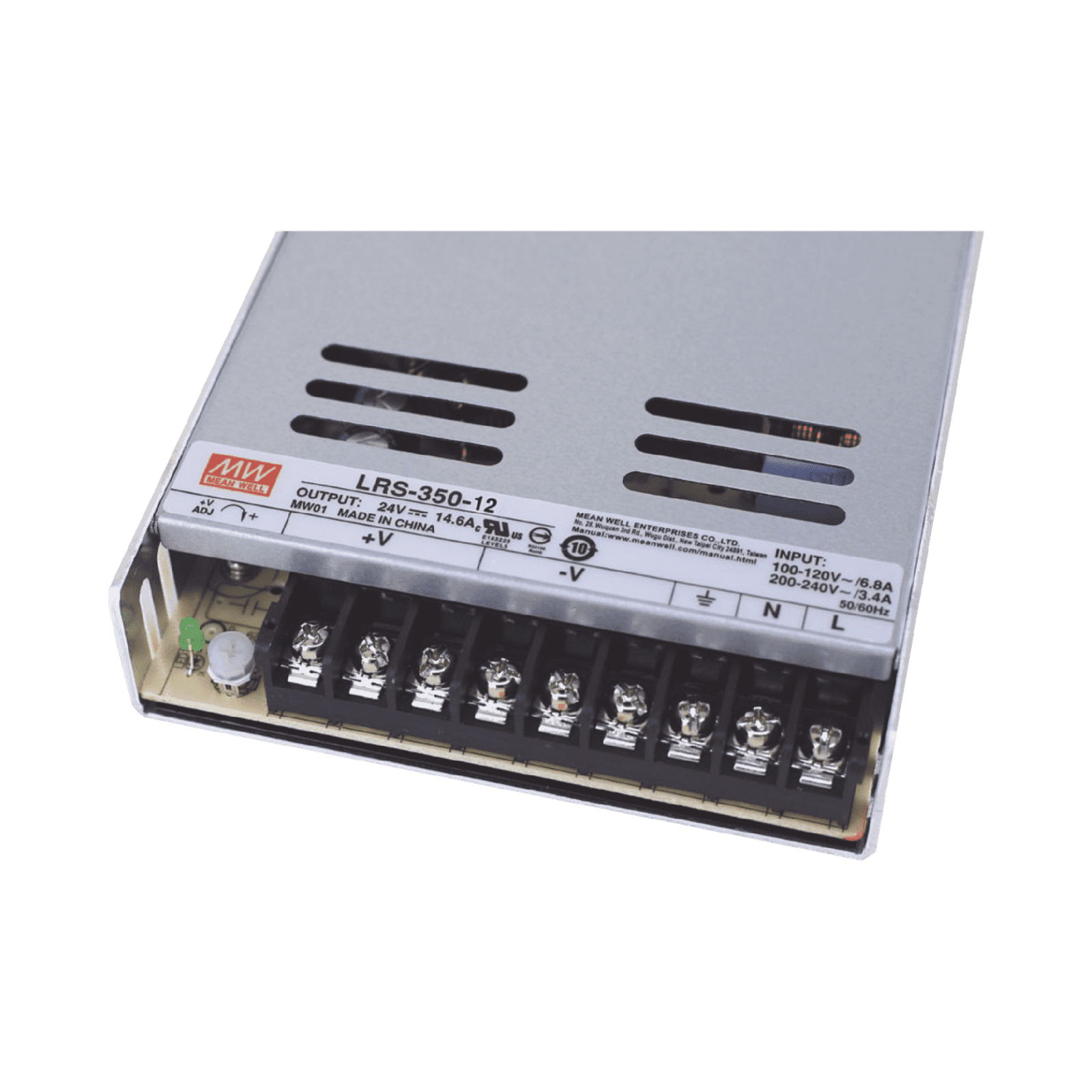 Fuente de Poder Industrial Conmutada 350W de Potencia, 12Vcc, 29A LRS-350-12 - MEANWELL